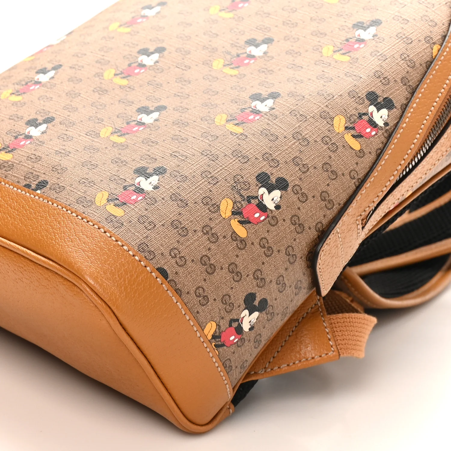 X DISNEY Mini Vintage GG Supreme Monogram Mickey Mouse Small Dome Backpack Beige Vintage Sun Oil - Image 10