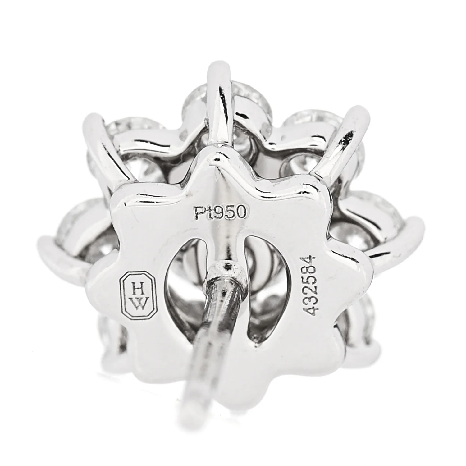 Platinum Diamond Mini Sunflower Earrings - Image 4