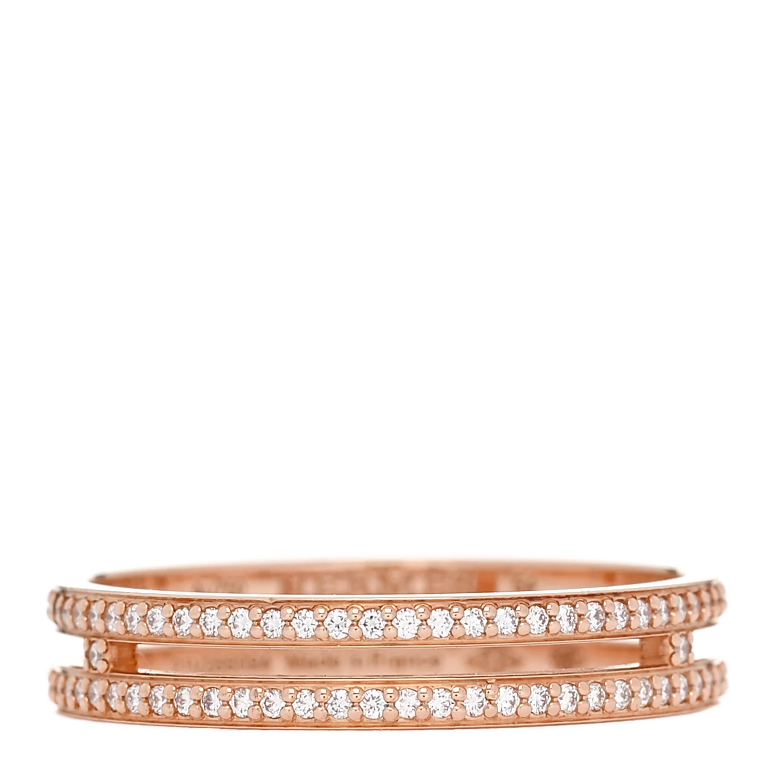 18K Rose Gold Diamond Ariane Wedding Band Ring 54 6.75