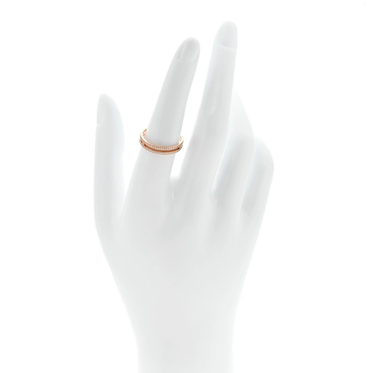 18K Rose Gold Diamond Ariane Wedding Band Ring 54 6.75 - Image 2