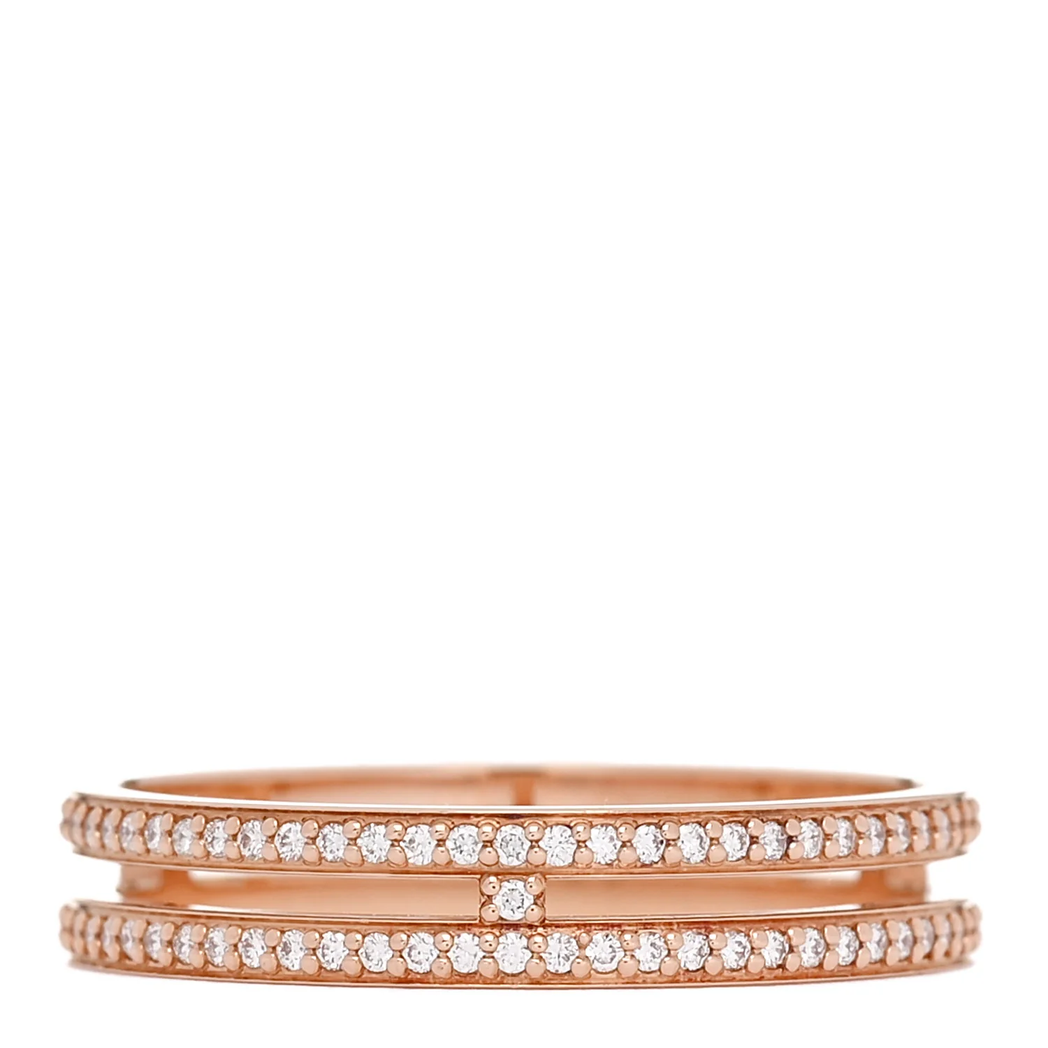 18K Rose Gold Diamond Ariane Wedding Band Ring 54 6.75 - Image 3