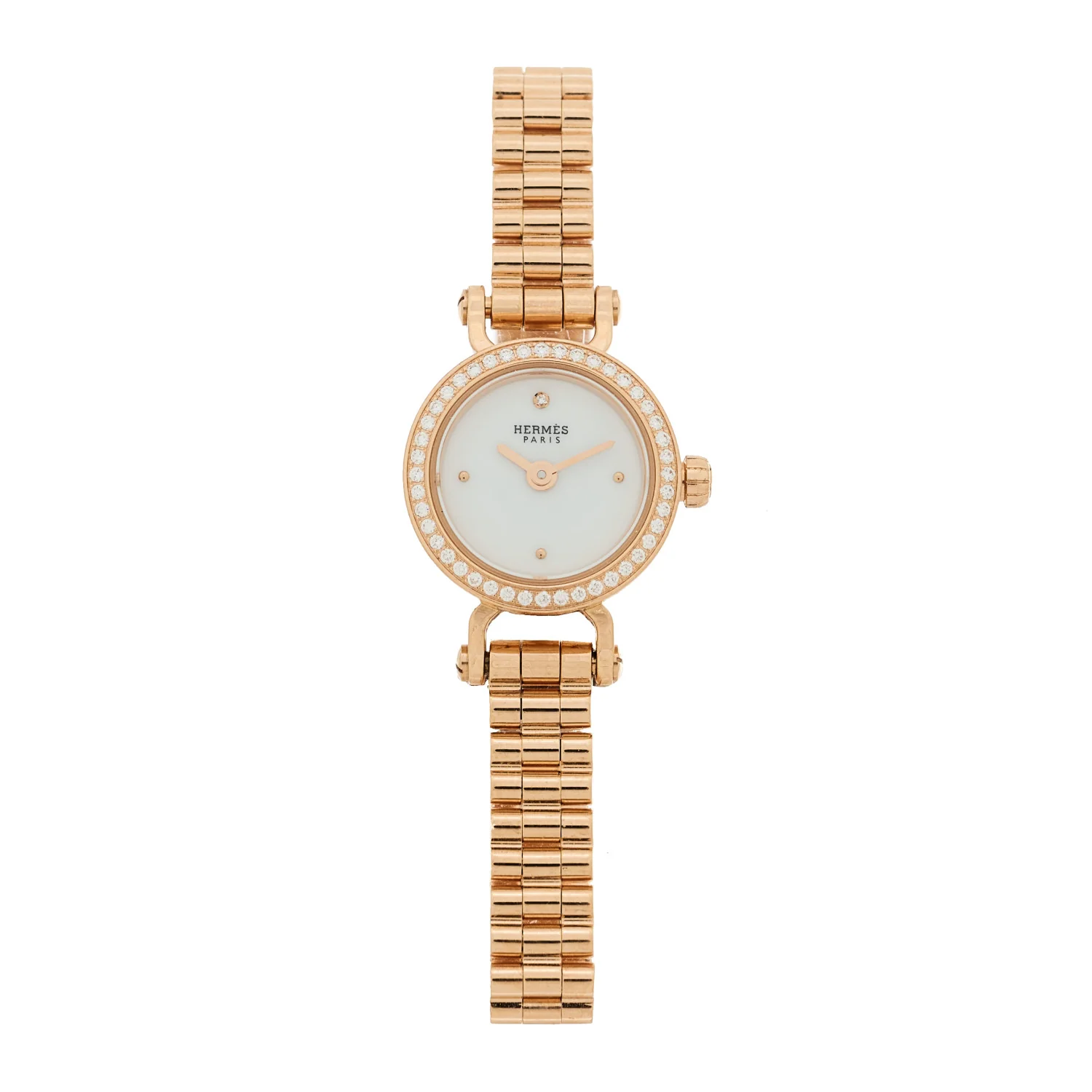 18K Rose Gold Diamond Bezel 16mm Faubourg Quartz Watch