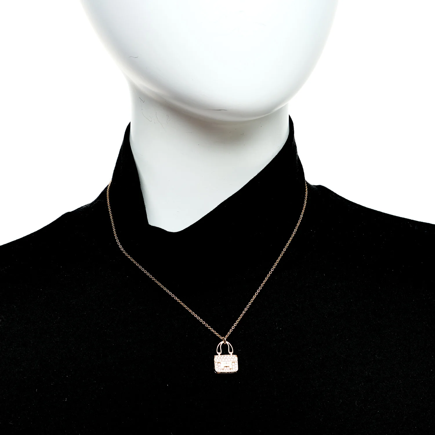 18K Rose Gold Diamond Constance Amulettes Pendant Necklace - Image 2