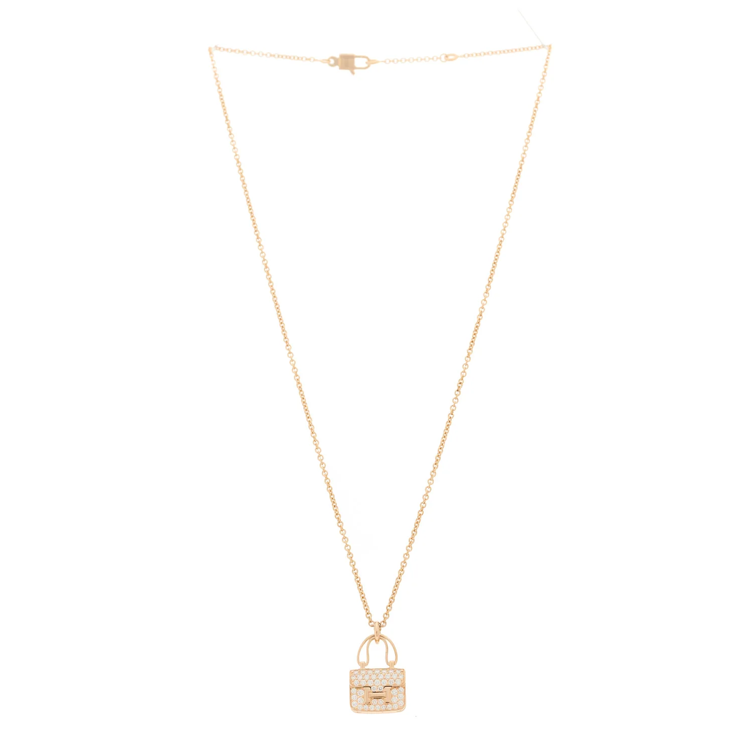 18K Rose Gold Diamond Constance Amulettes Pendant Necklace - Image 3