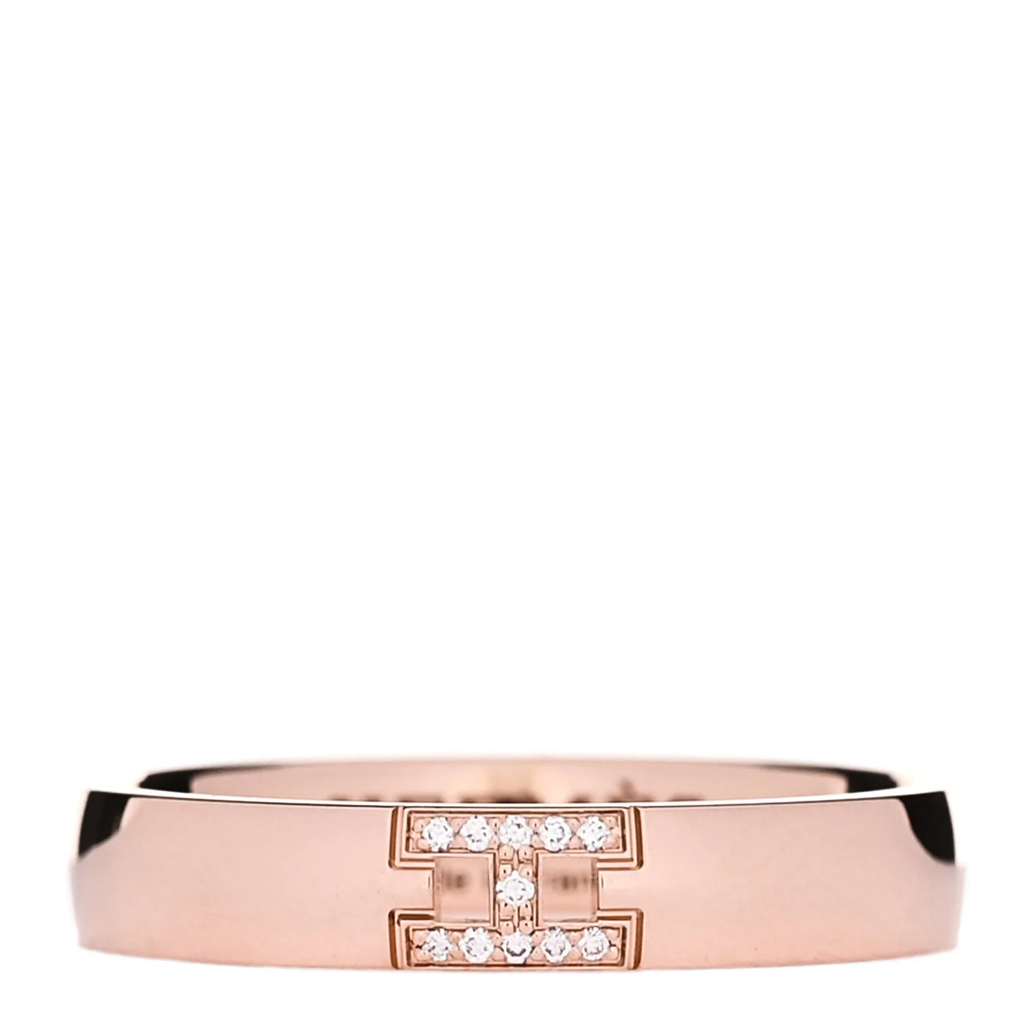 18K Rose Gold Diamond Ever Herakles Wedding Band Ring 54 6.75