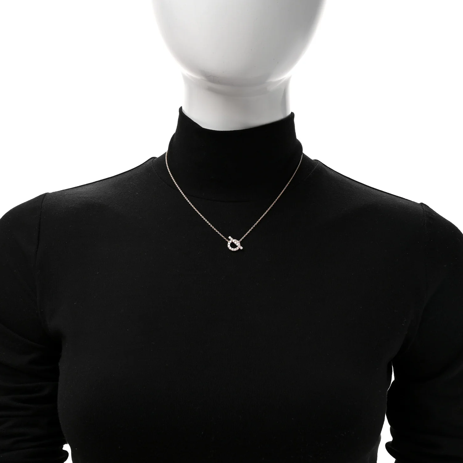 18K Rose Gold Diamond Finesse Pendant Necklace - Image 2