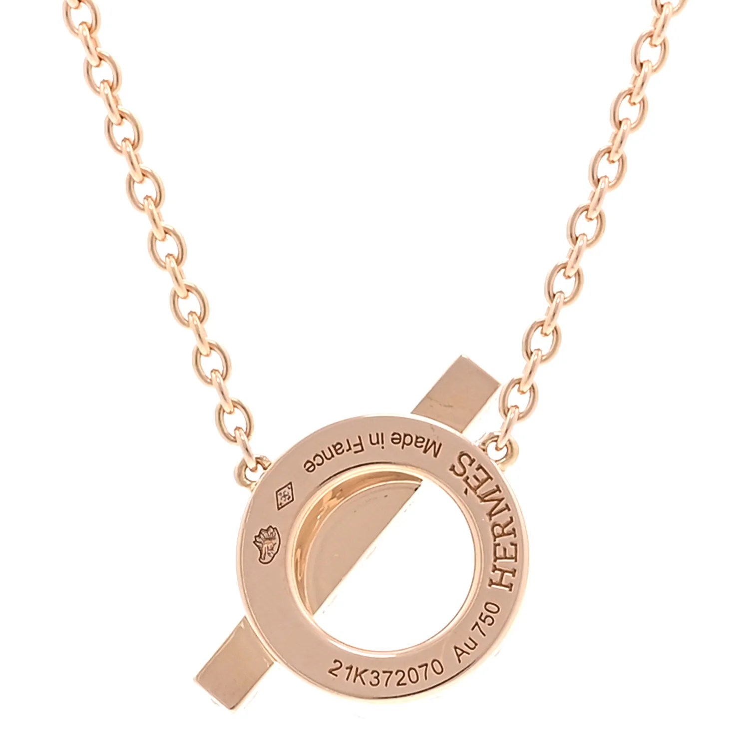 18K Rose Gold Diamond Finesse Pendant Necklace - Image 4