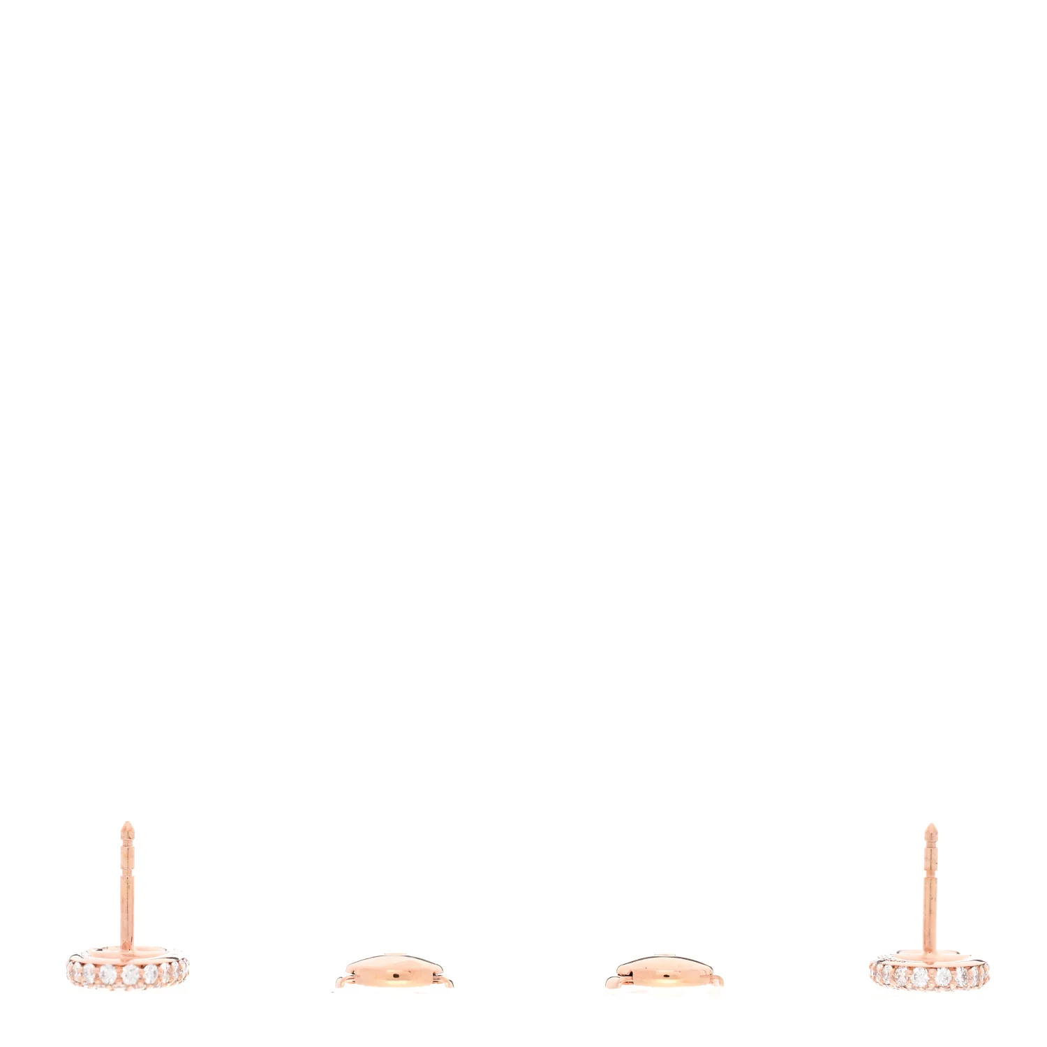 18K Rose Gold Diamond New Farandole Earrings - Image 3