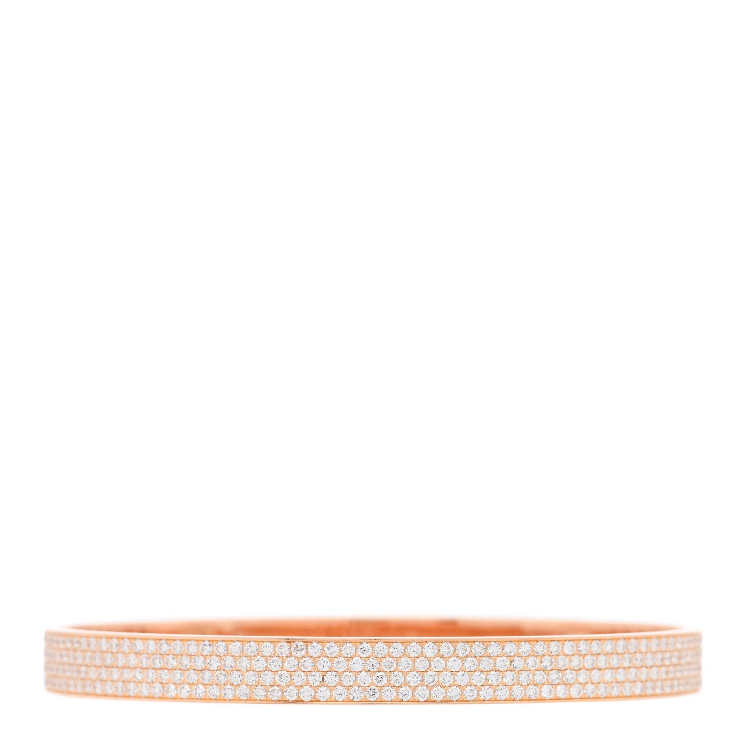18K Rose Gold Diamond PM Collier De Chien Full Pave Bracelet SH - Image 2