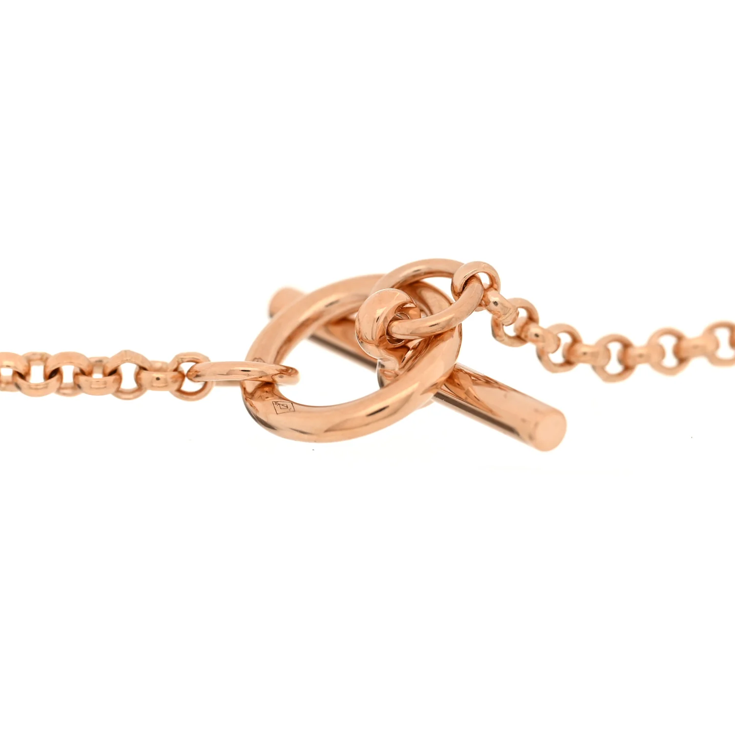 18K Rose Gold Diamond PM Ex-Libris Bracelet SH - Image 4