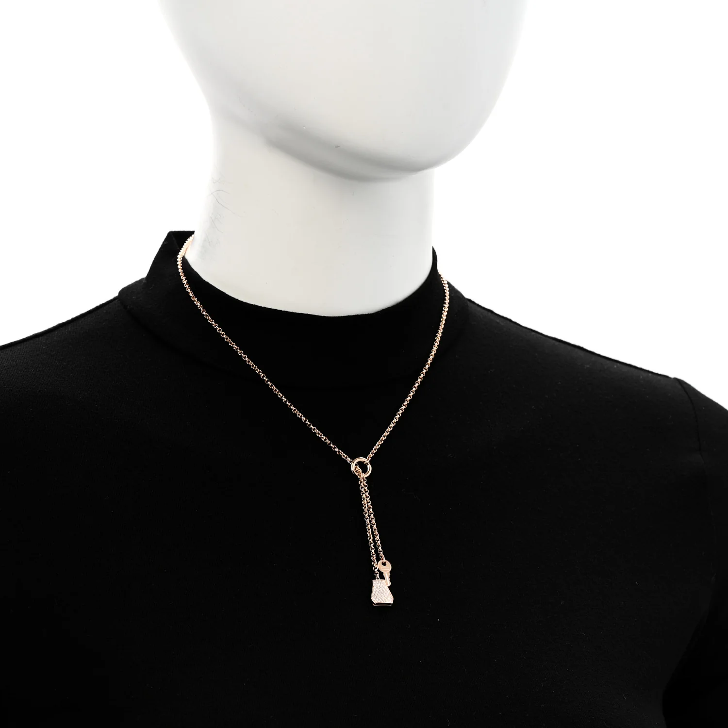 18K Rose Gold Diamond PM Kelly Clochette Necklace - Image 2