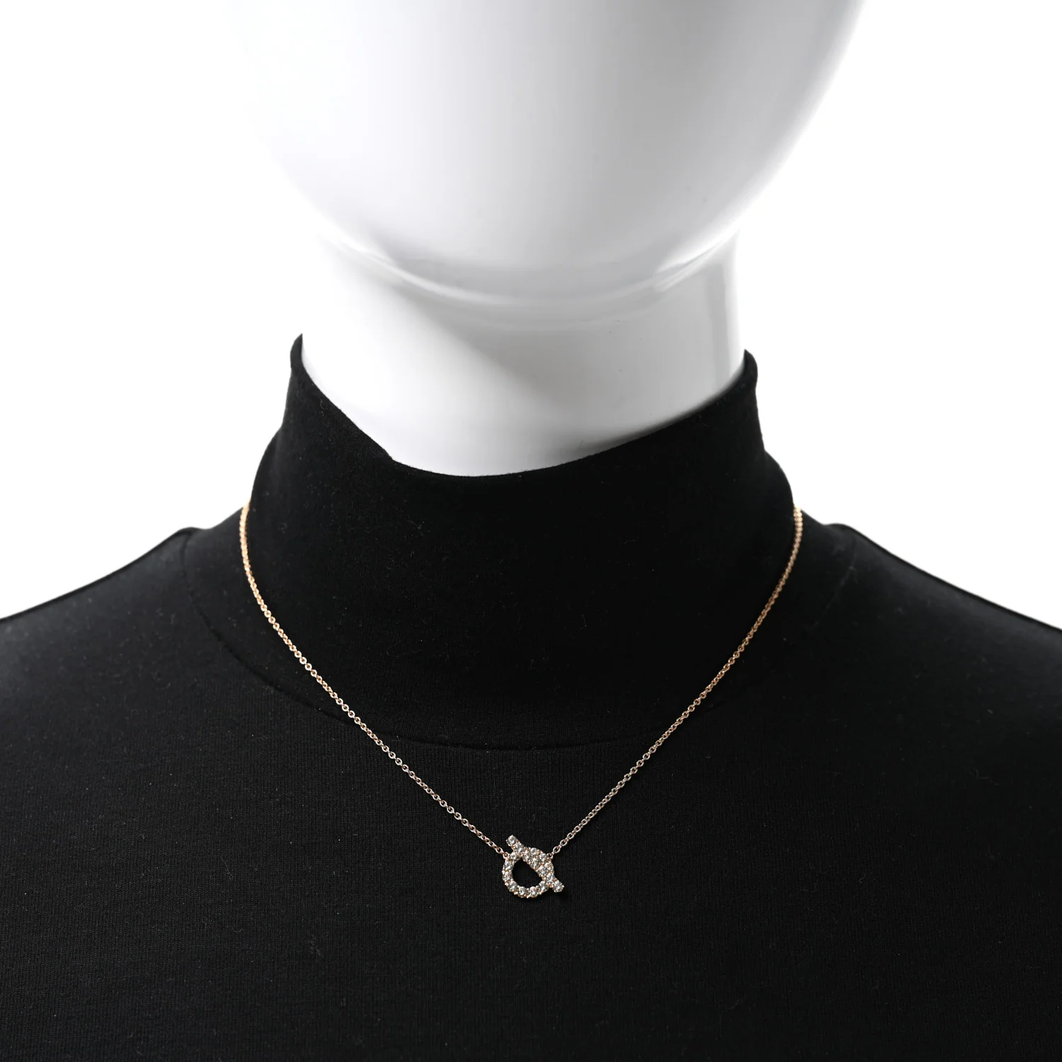 18K Rose Gold Green Sapphire Finesse Pendant Necklace - Image 2