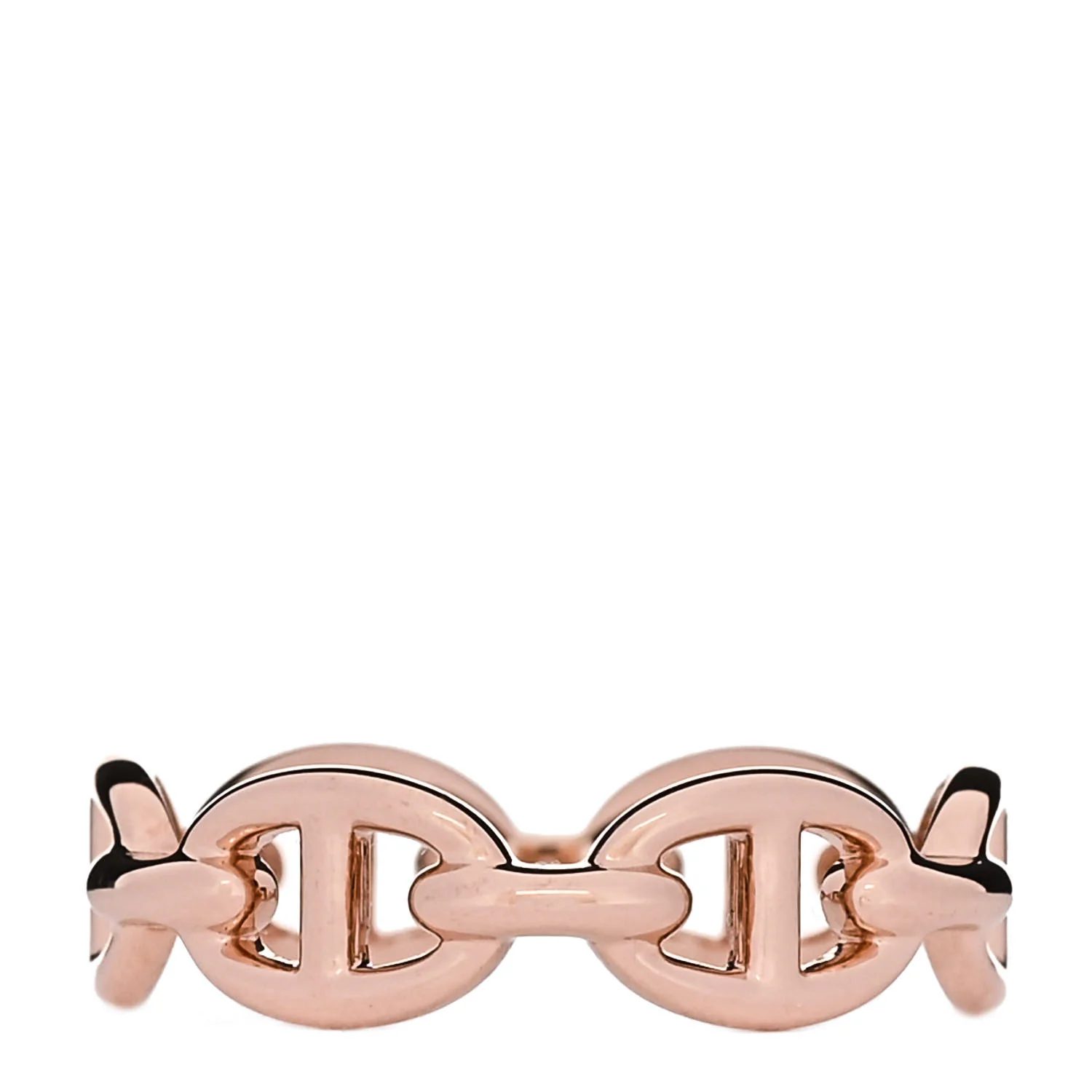 18K Rose Gold PM Chaine d'Ancre Enchainee Ring 54 7 - Image 3