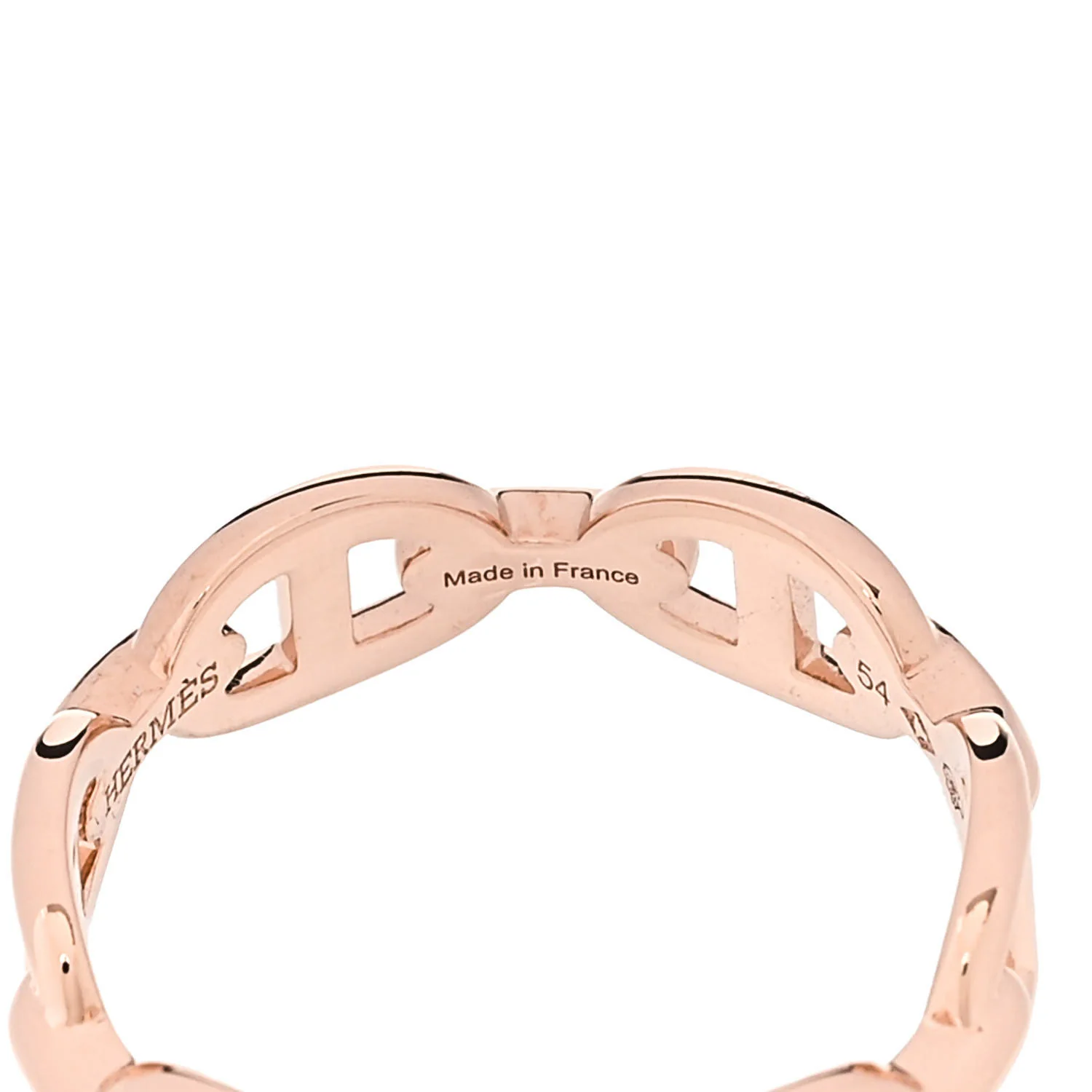 18K Rose Gold PM Chaine d'Ancre Enchainee Ring 54 7 - Image 5