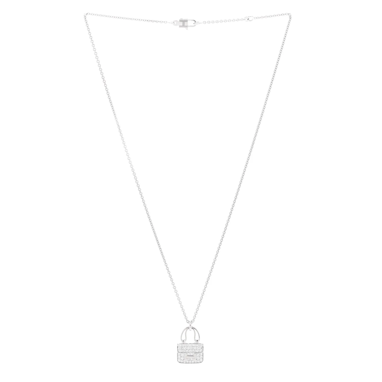 18K White Gold Diamond Constance Amulettes Pendant Necklace - Image 3