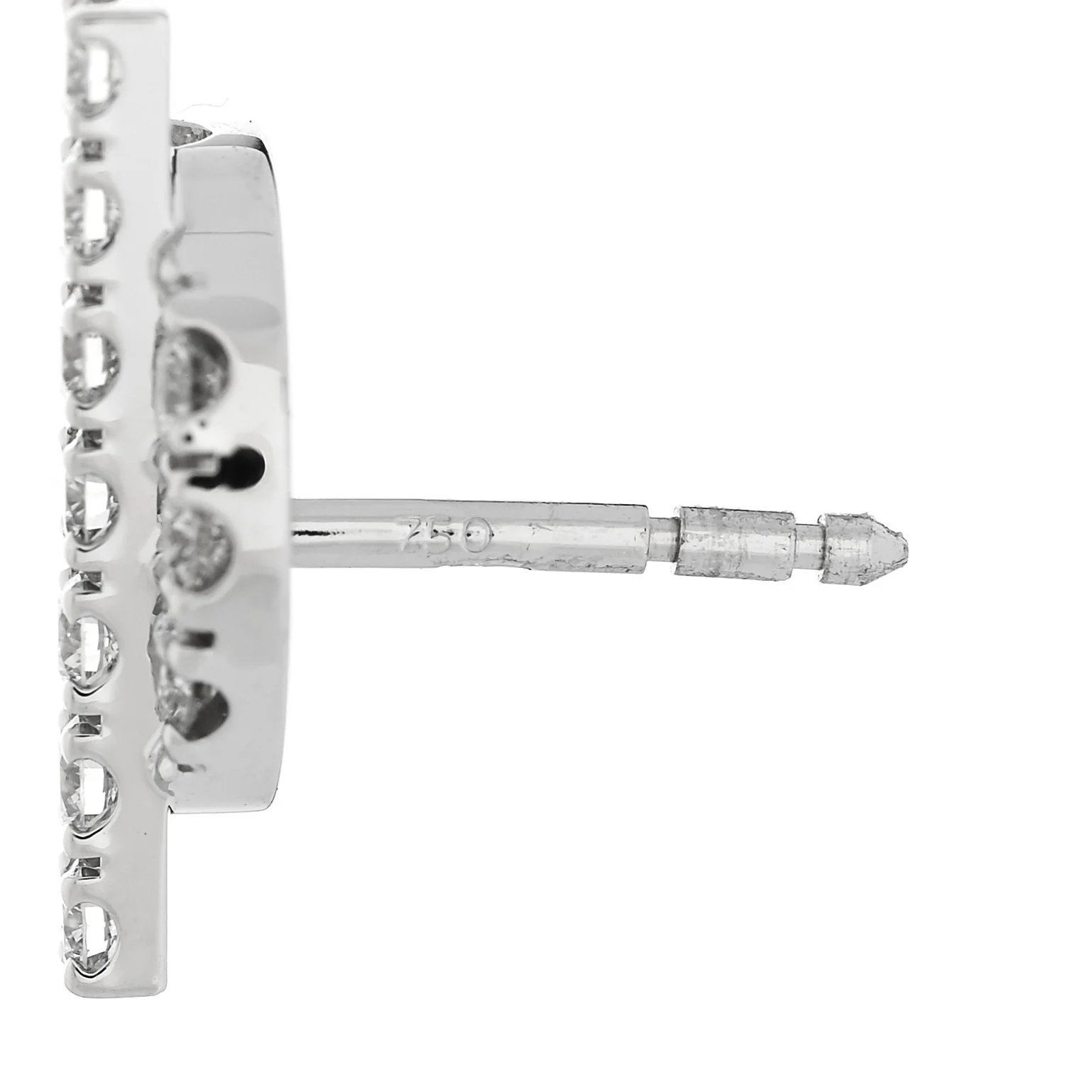 18K White Gold Diamond Finesse Earrings - Image 4