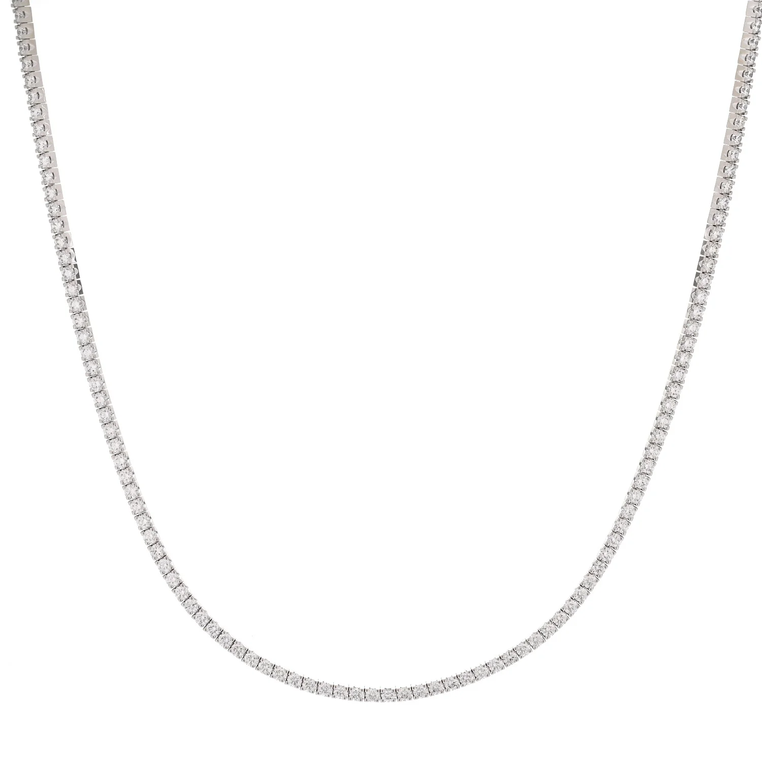 18K White Gold Diamond Finesse Link Necklace