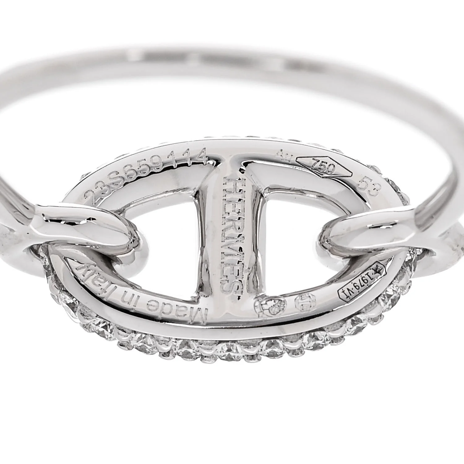 18K White Gold Diamond New Farandole Ring 53 6.25 - Image 4