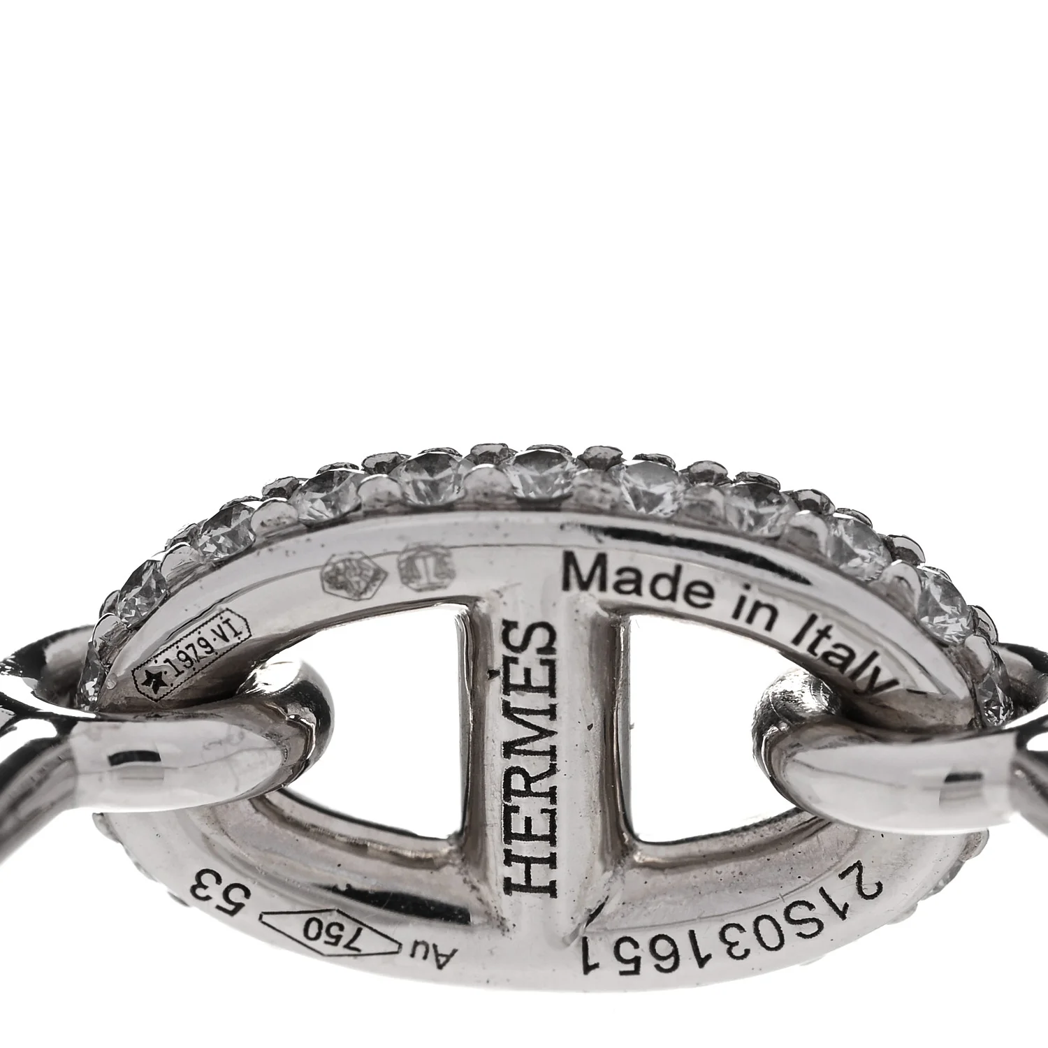 18K White Gold Diamond New Farandole Ring 53 6.25 - Image 4