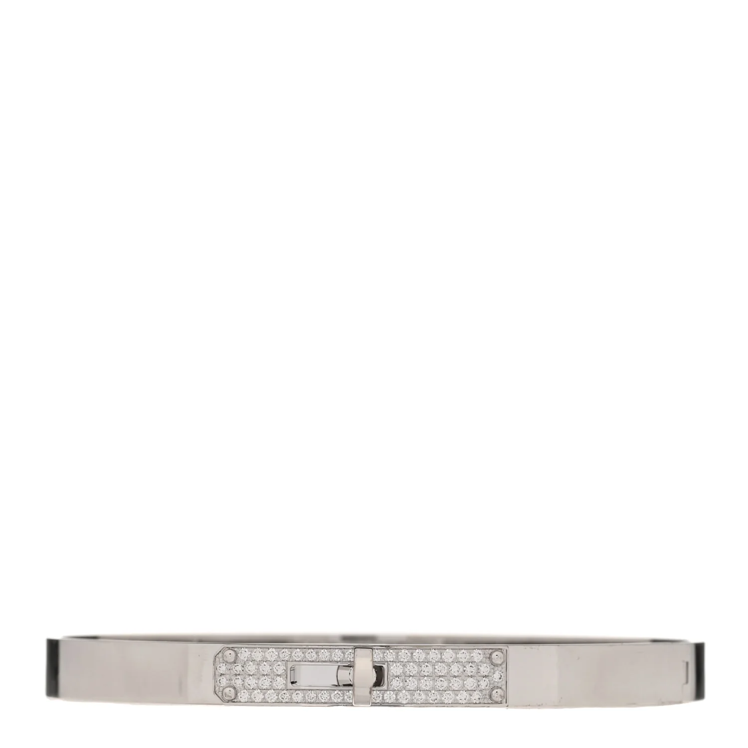 18K White Gold Diamond PM Kelly Pave Bracelet ST