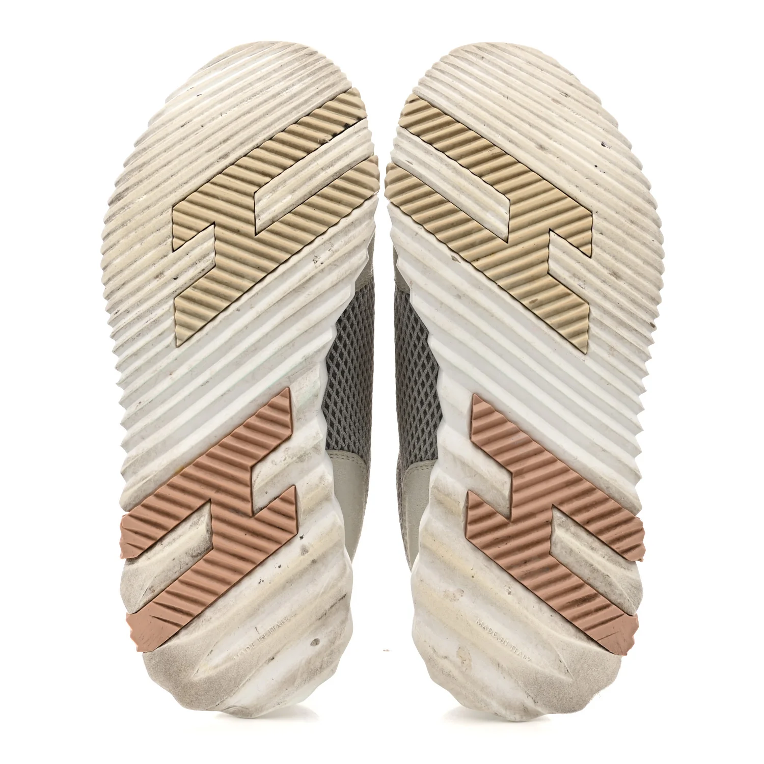 Air Mesh Suede Goatskin Bouncing Sneakers 35 Gris Lulea White - Image 6