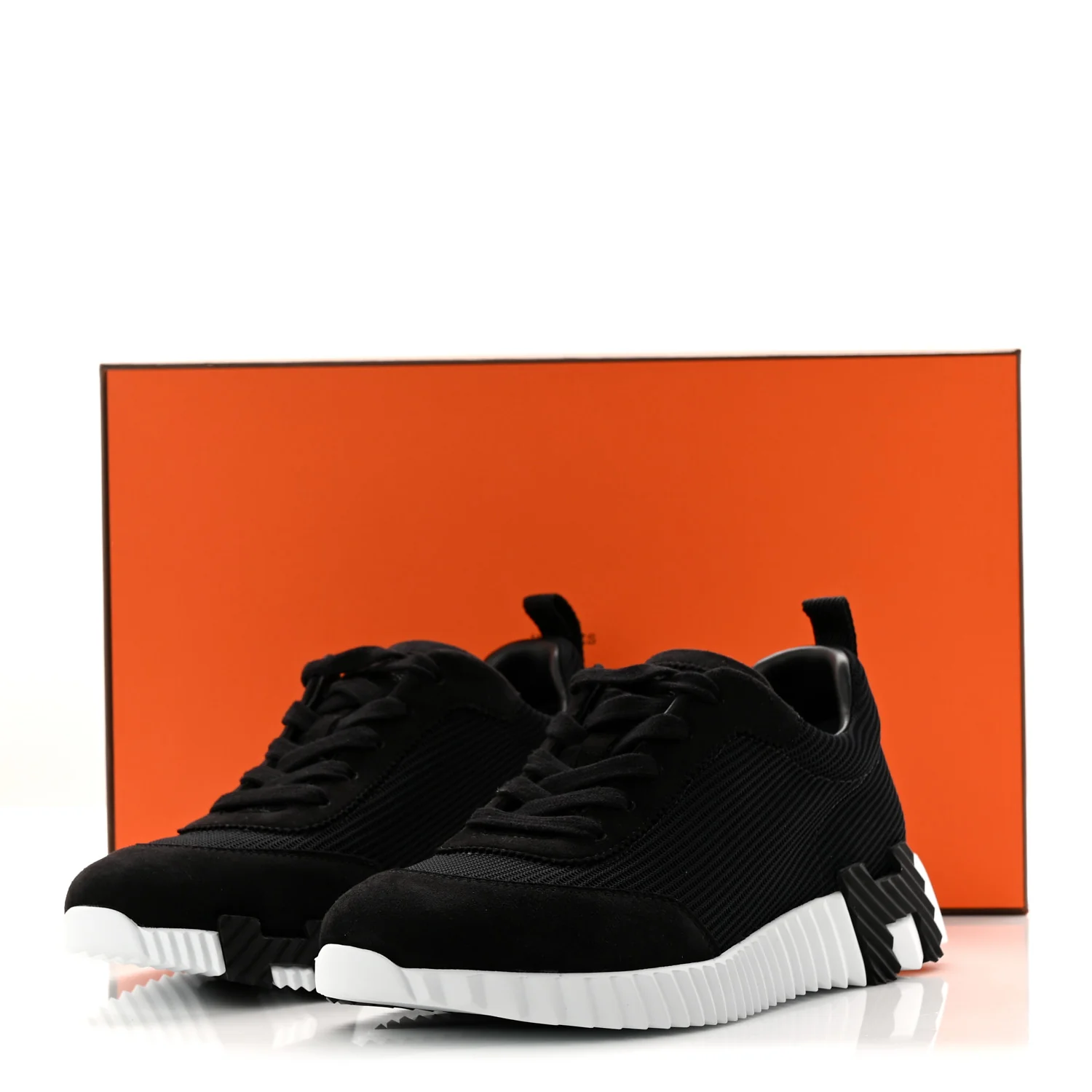 Air Mesh Suede Goatskin Bouncing Sneakers 39 Black - Image 10