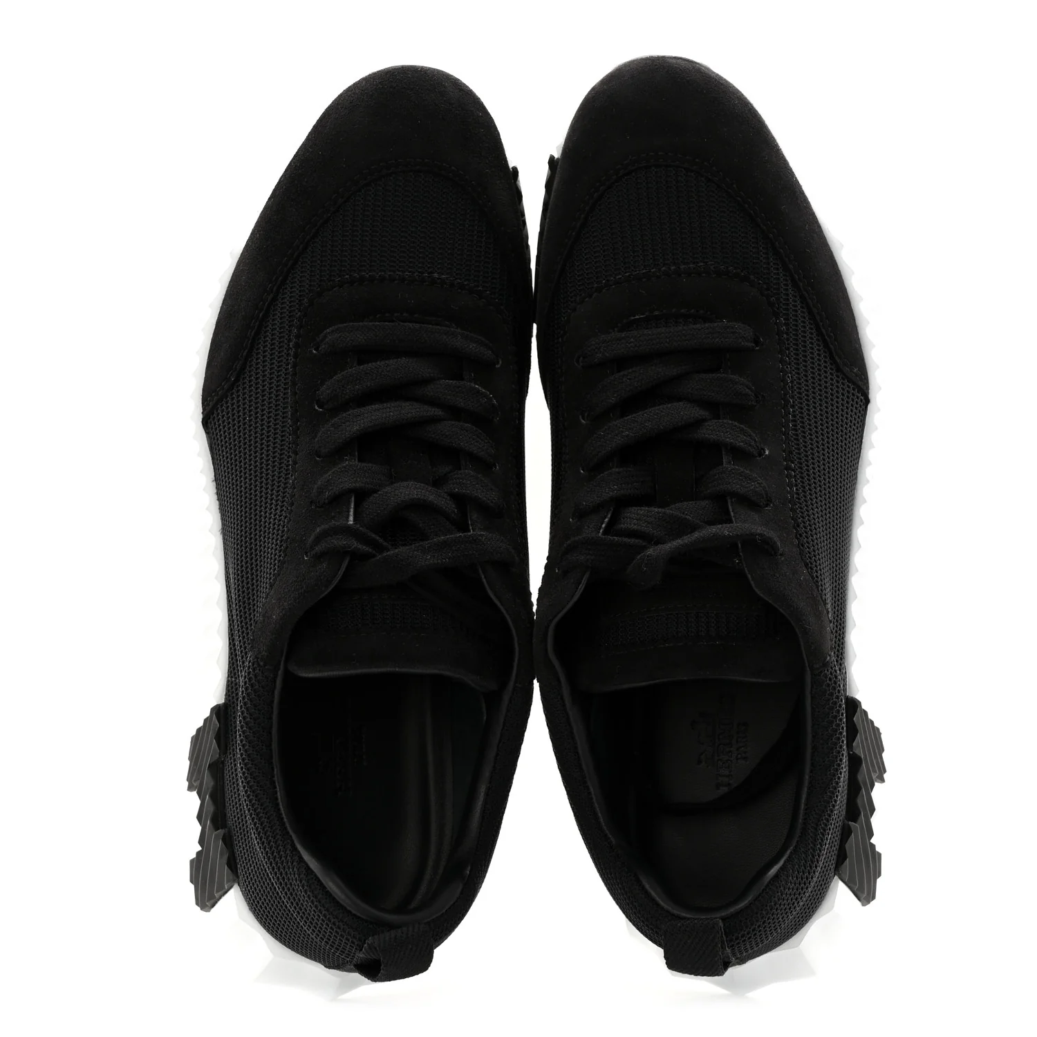 Air Mesh Suede Goatskin Bouncing Sneakers 39 Black - Image 2