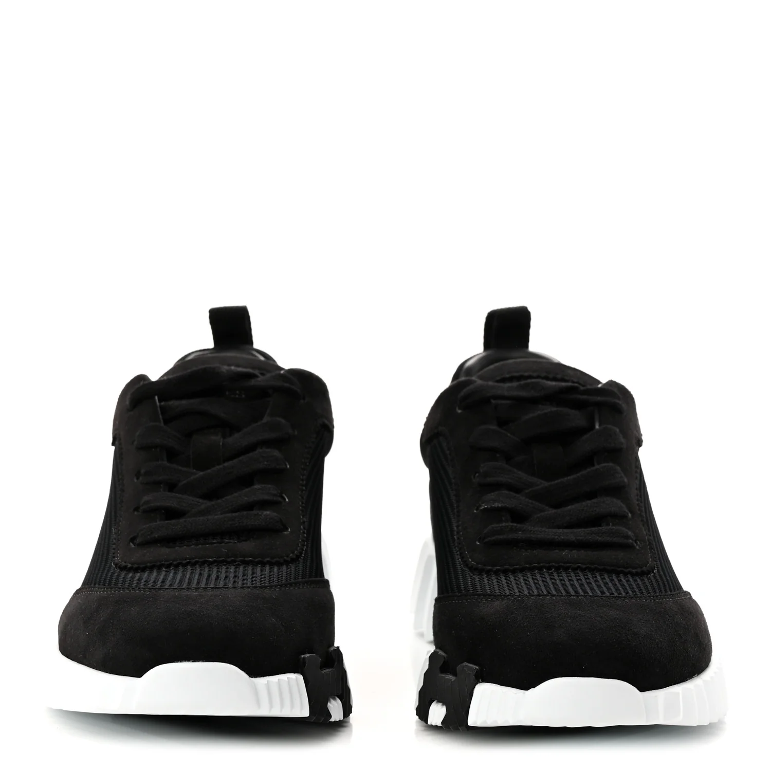 Air Mesh Suede Goatskin Bouncing Sneakers 39 Black - Image 3