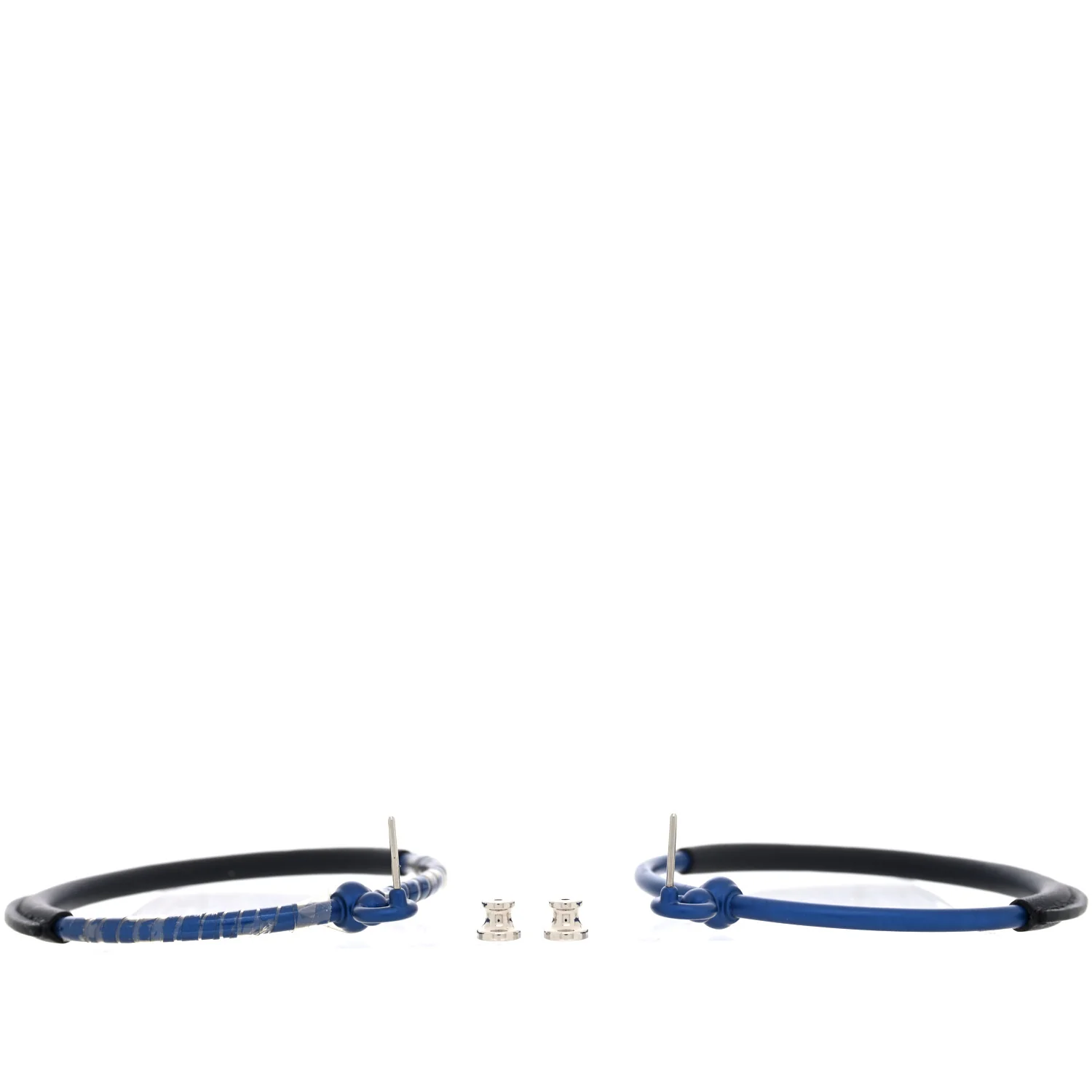 Aluminum Palladium Plated Swift Loop Earrings Bleu Black - Image 3