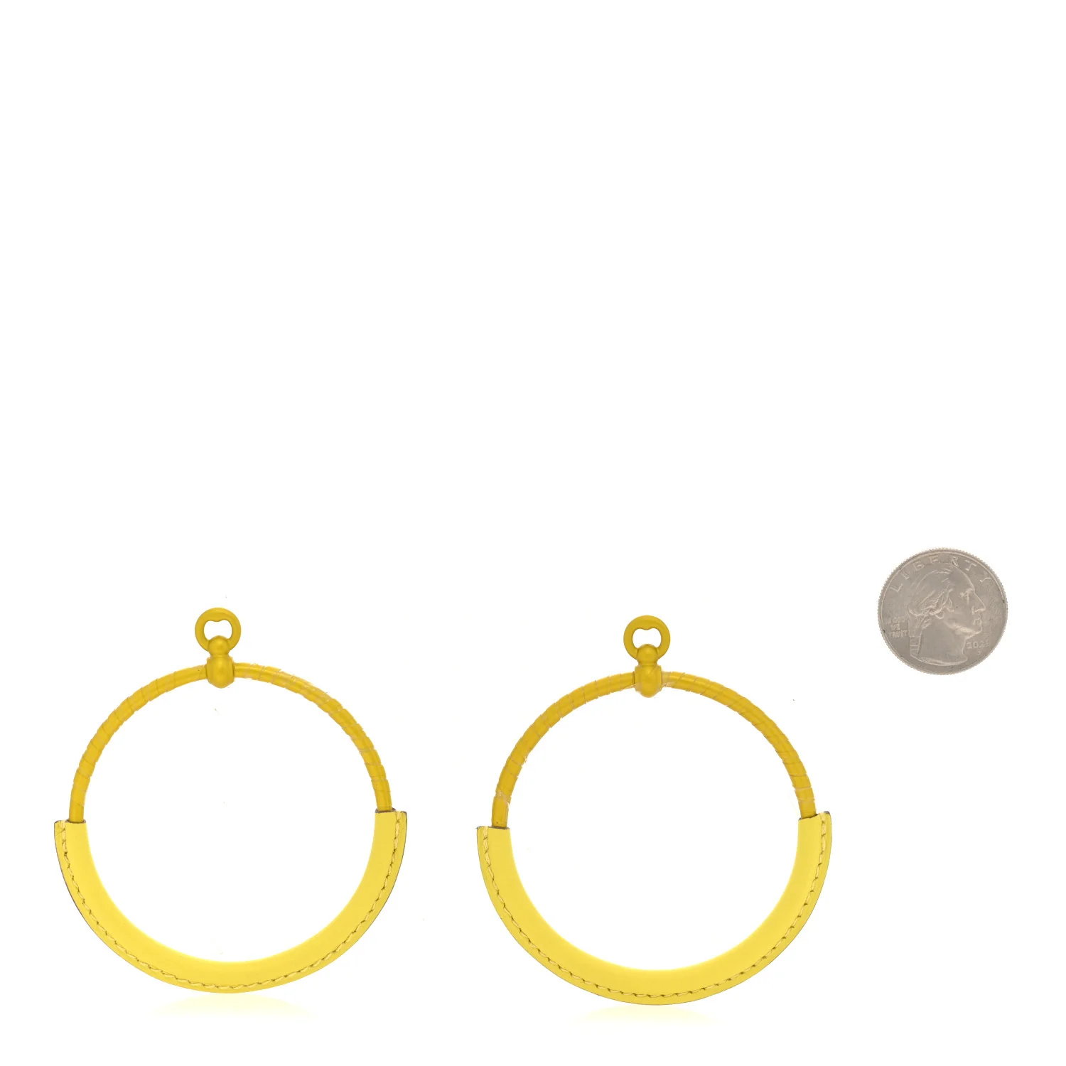 Aluminum Sunset Swift Loop Earrings Lime - Image 2