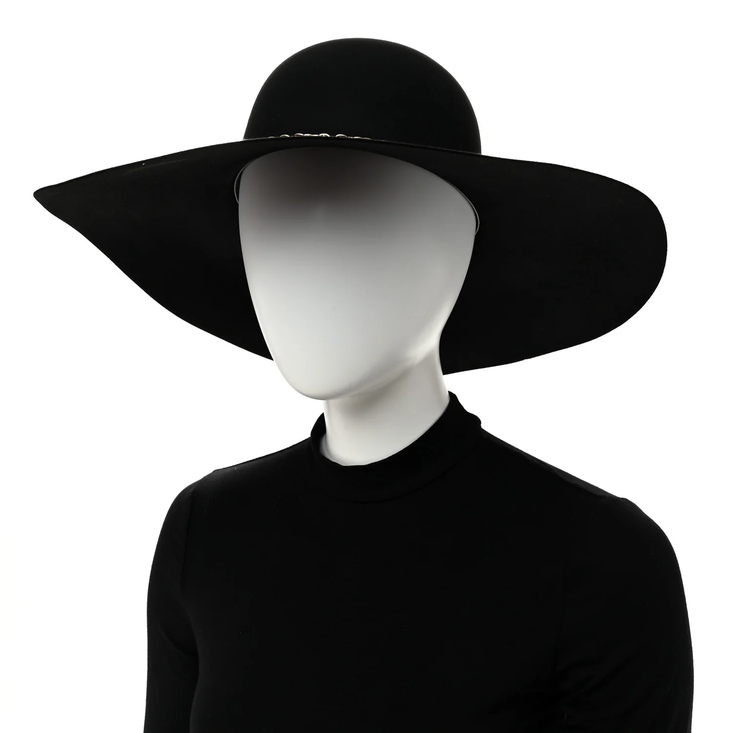 Beaver Felt Bruna Chaine d'Ancre Hat 58 Black - Image 2