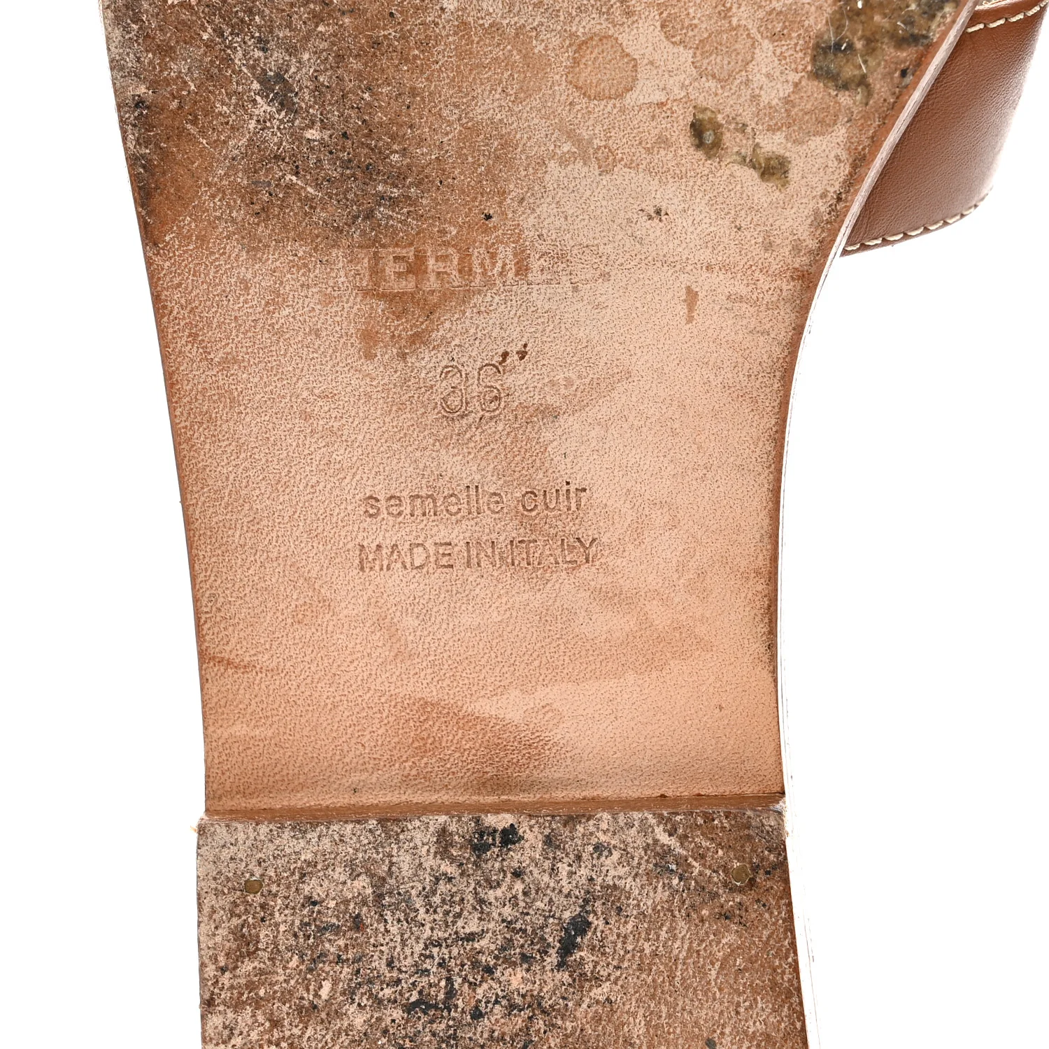 Box Calfskin Oran Sandals 36 Gold - Image 7