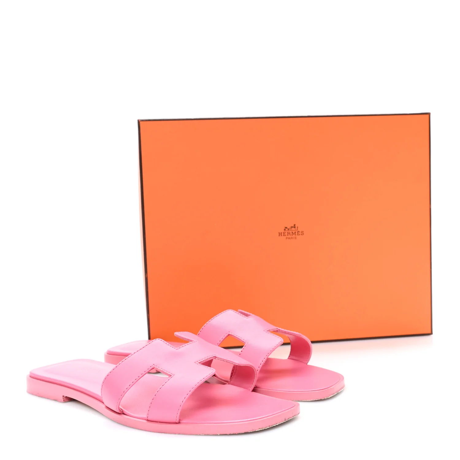 Box Calfskin Oran Sandals 36.5 Rose Boise - Image 10
