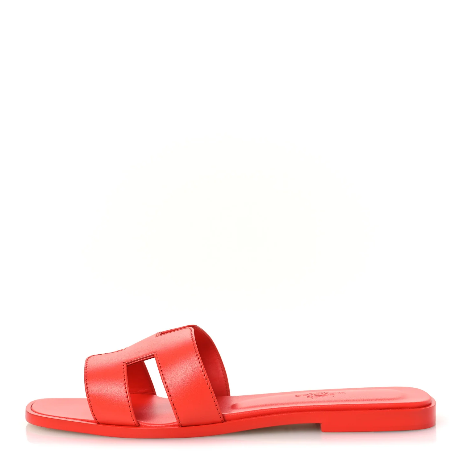 Box Calfskin Oran Sandals 37.5 Rose Vermillon