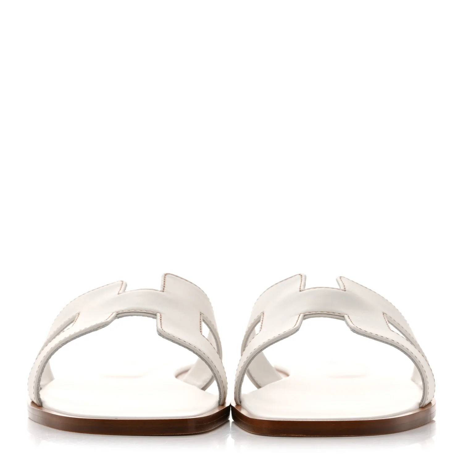 Box Calfskin Oran Sandals 38 White - Image 3