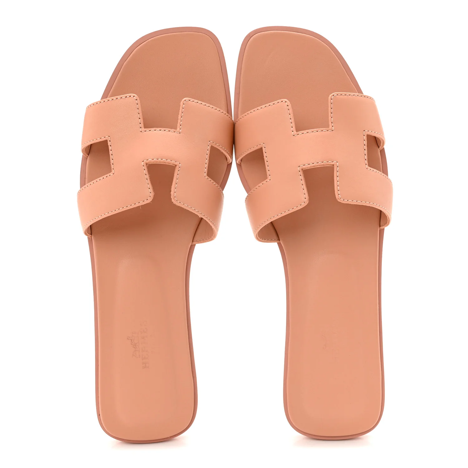 Box Calfskin Oran Sandals 38.5 Granit Rose - Image 2