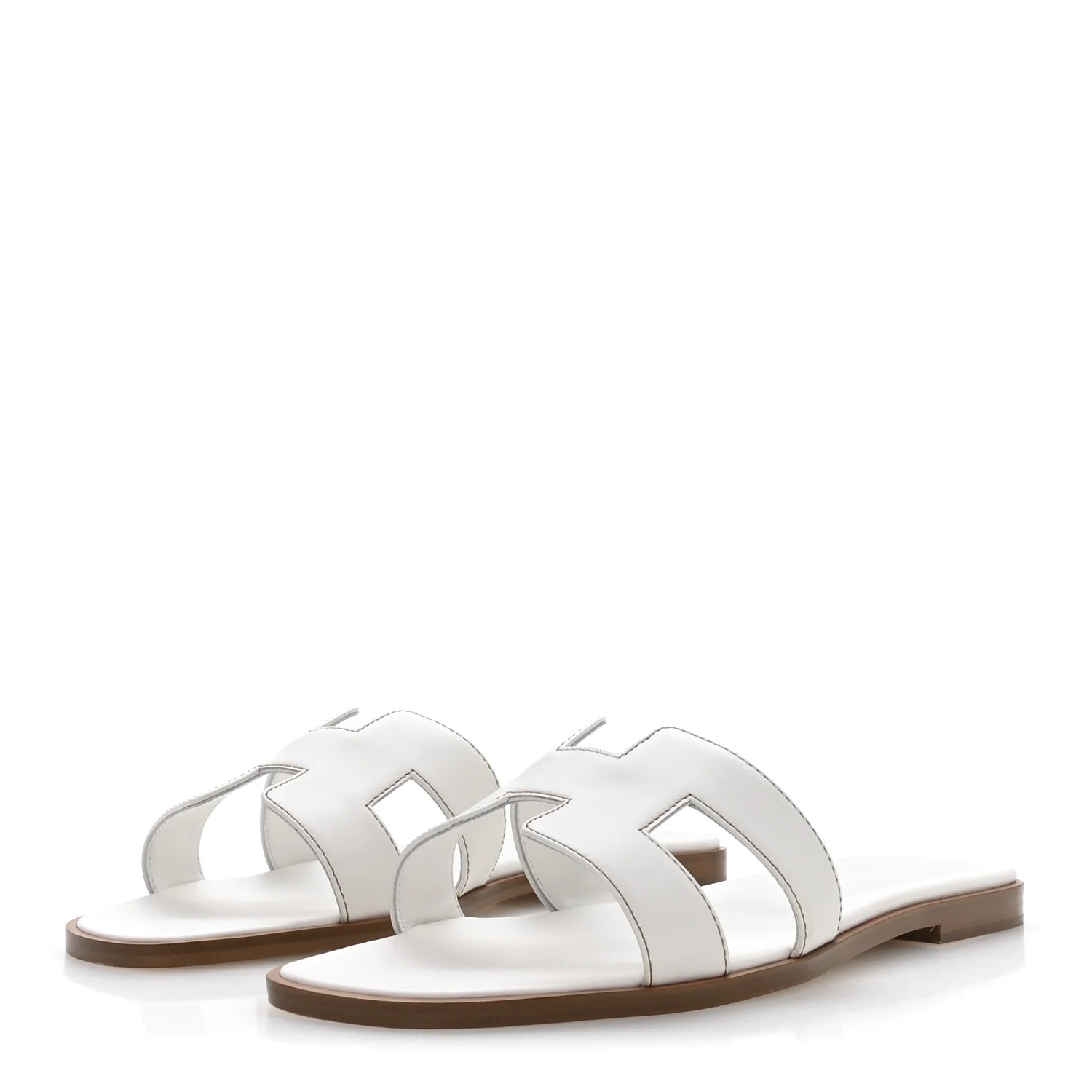 Box Calfskin Oran Sandals 39.5 White - Image 4