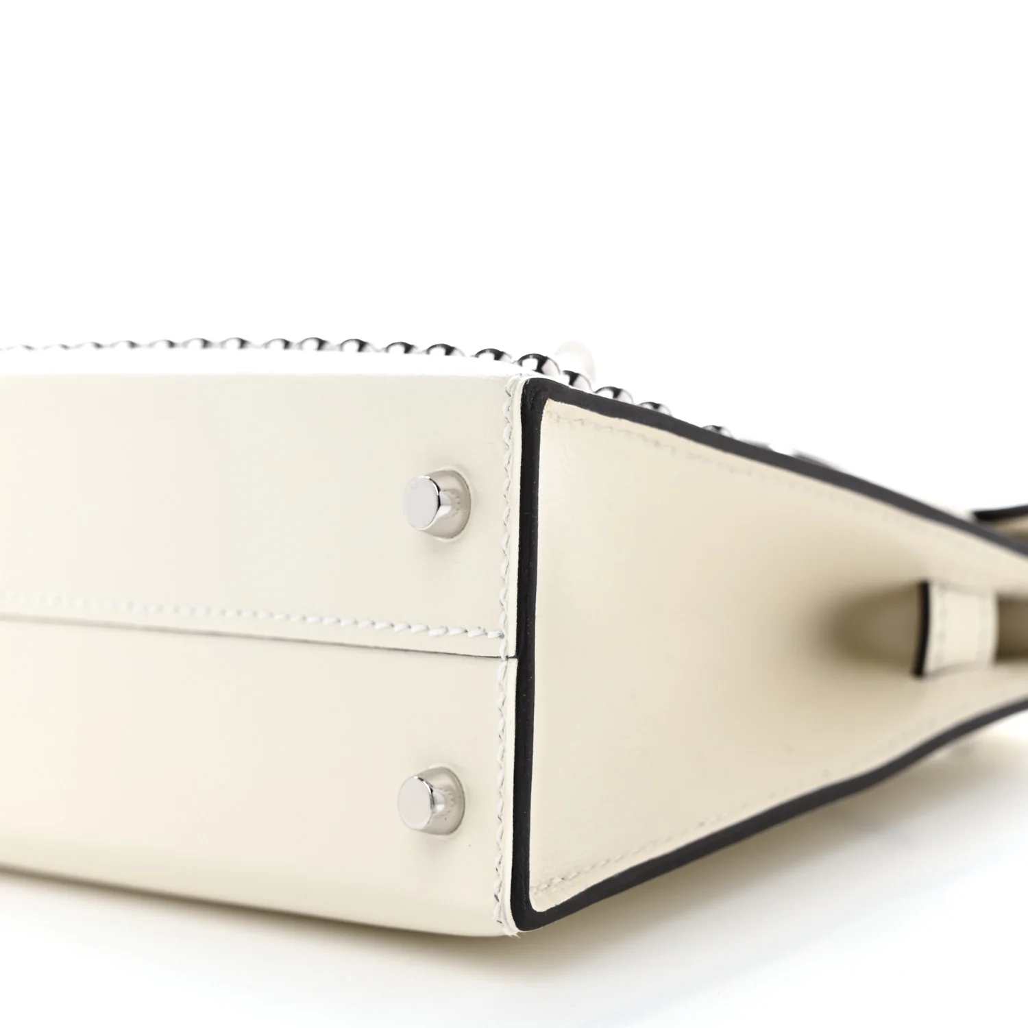 Box Studded Clouté Mini Kelly Sellier 20 Cream - Image 7