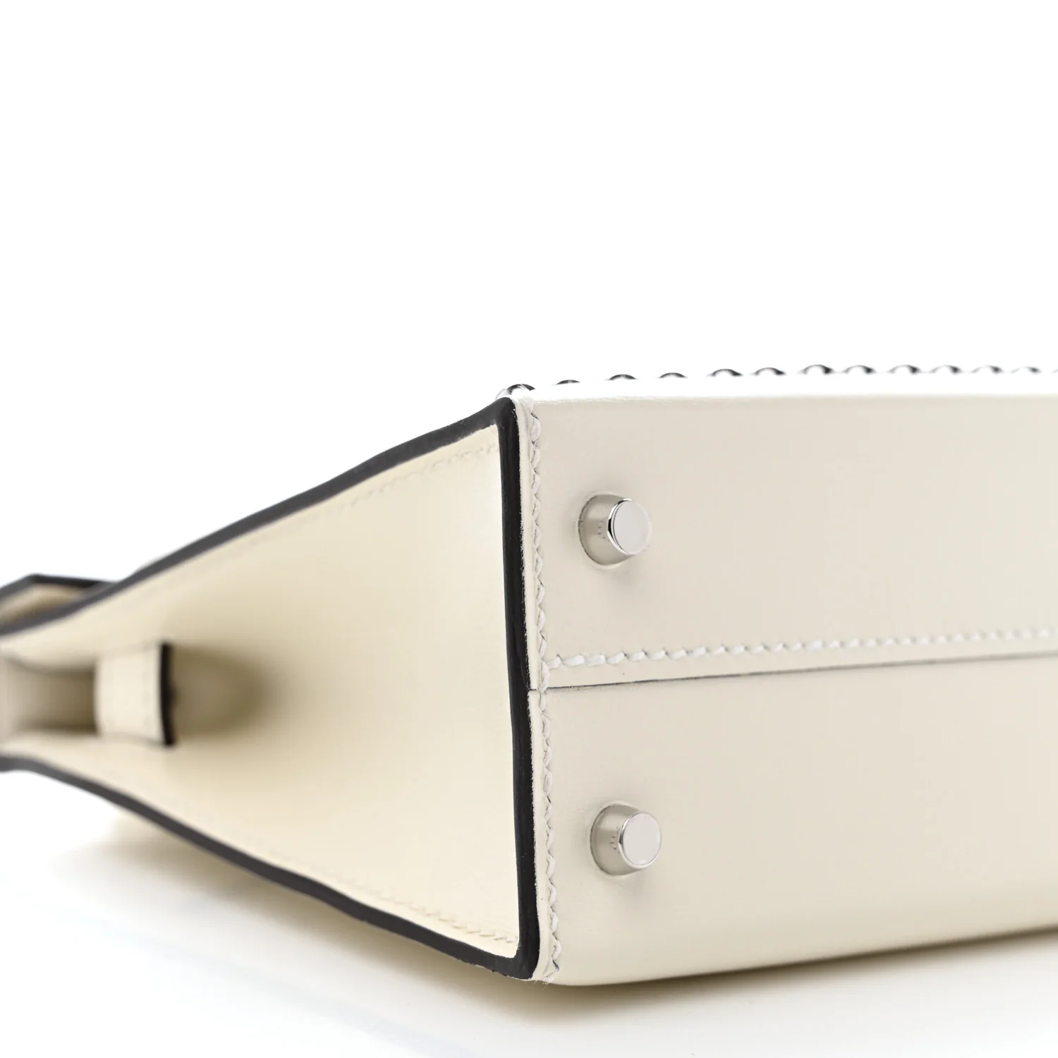 Box Studded Clouté Mini Kelly Sellier 20 Cream - Image 8