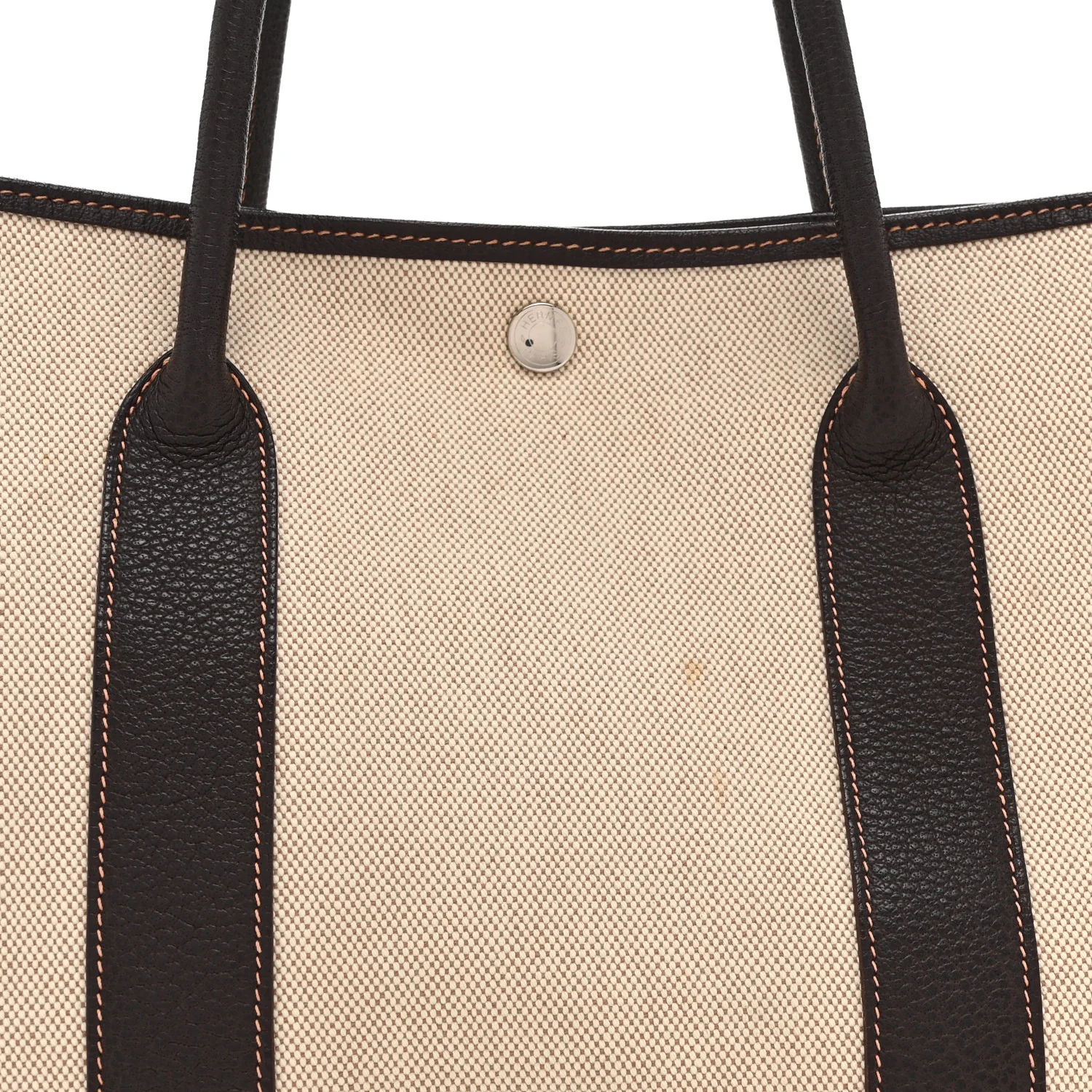 Buffle Skipper Toile Garden Party 36 MM Tote Marron Fonce - Image 11