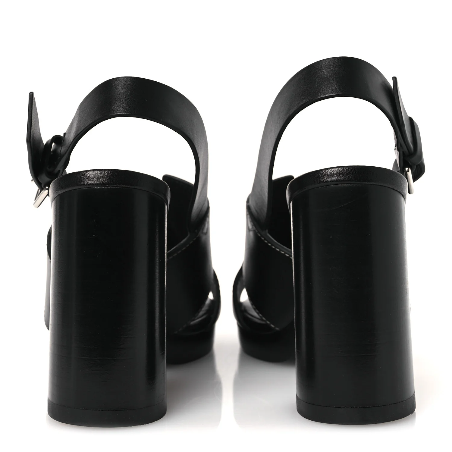 Calfskin Eris 90 Sandals 37 Black - Image 6