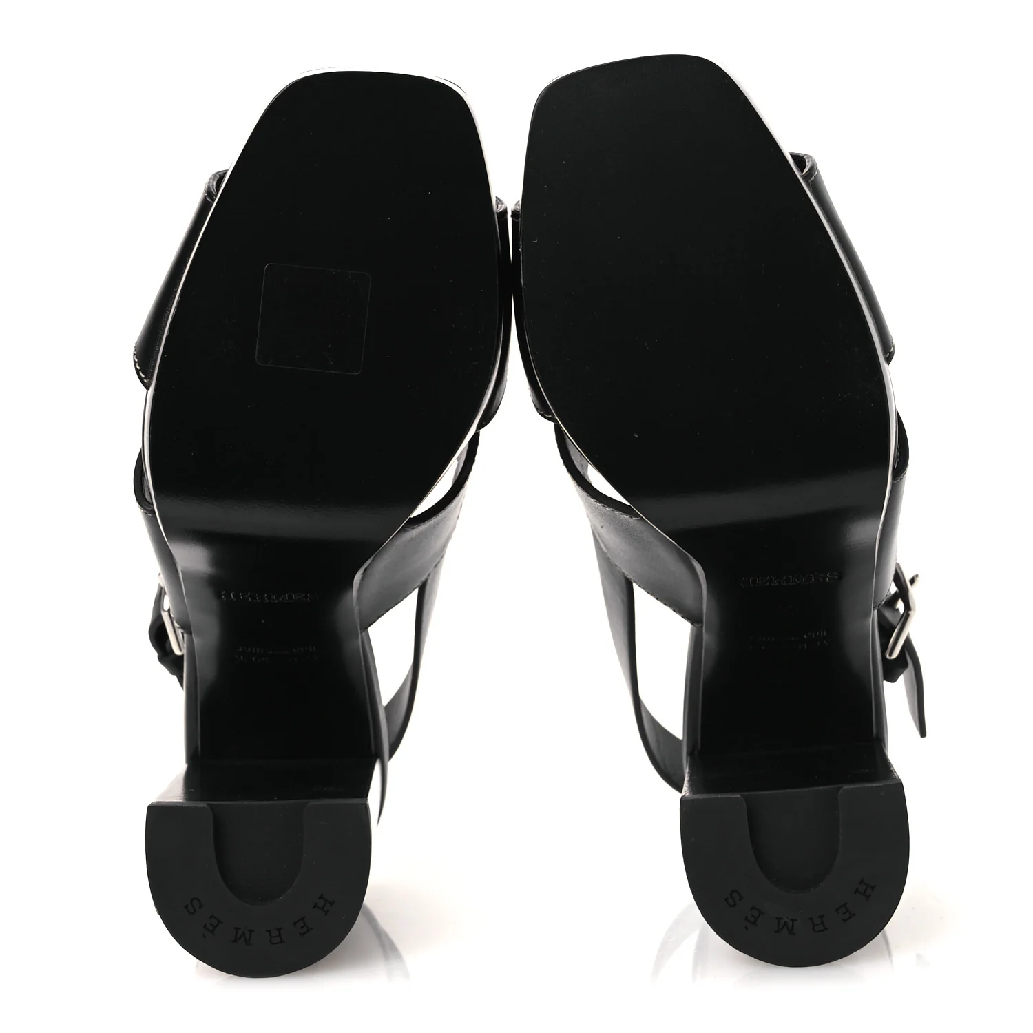 Calfskin Eris 90 Sandals 37 Black - Image 7