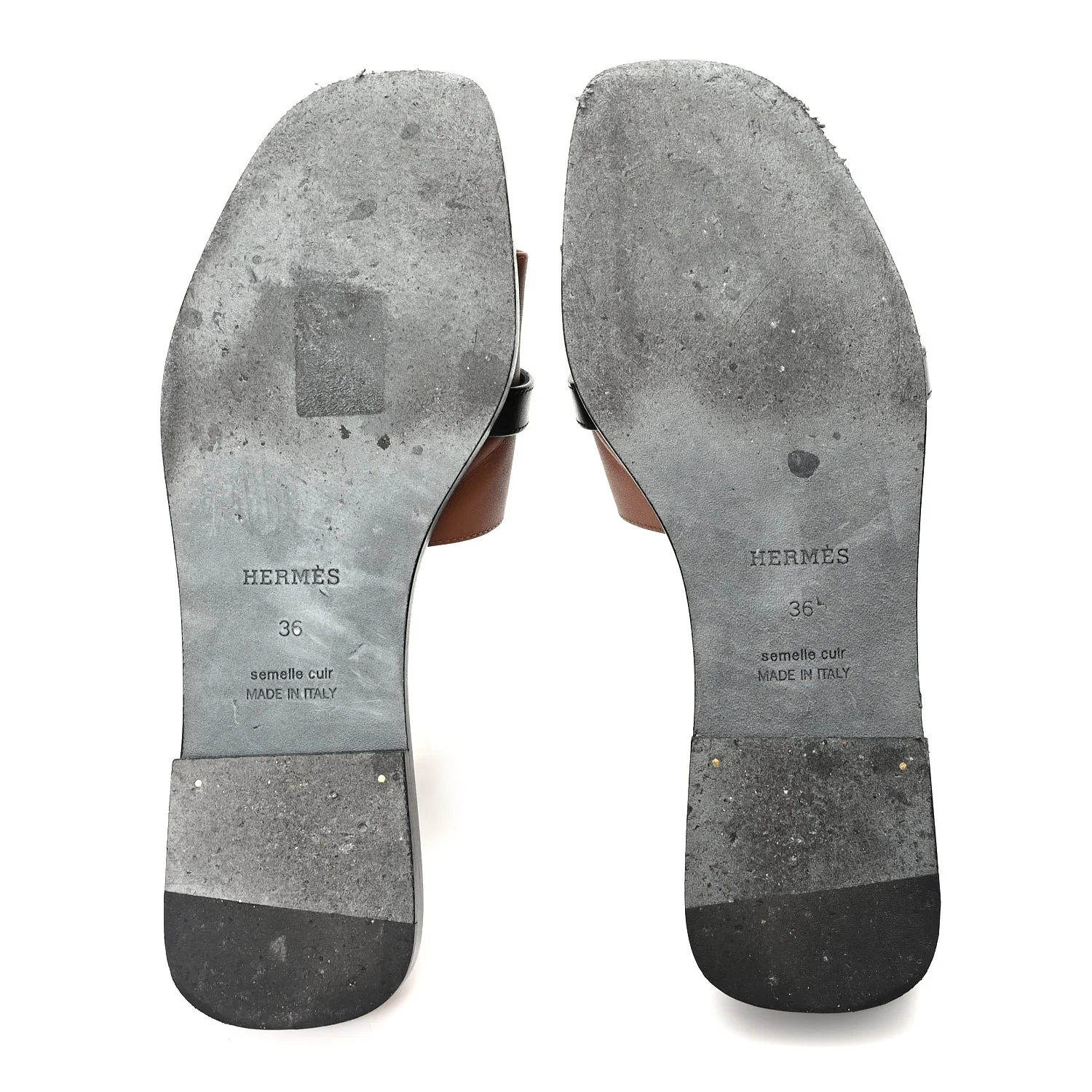 Calfskin Giulia Sandals 36 Naturel Black - Image 6