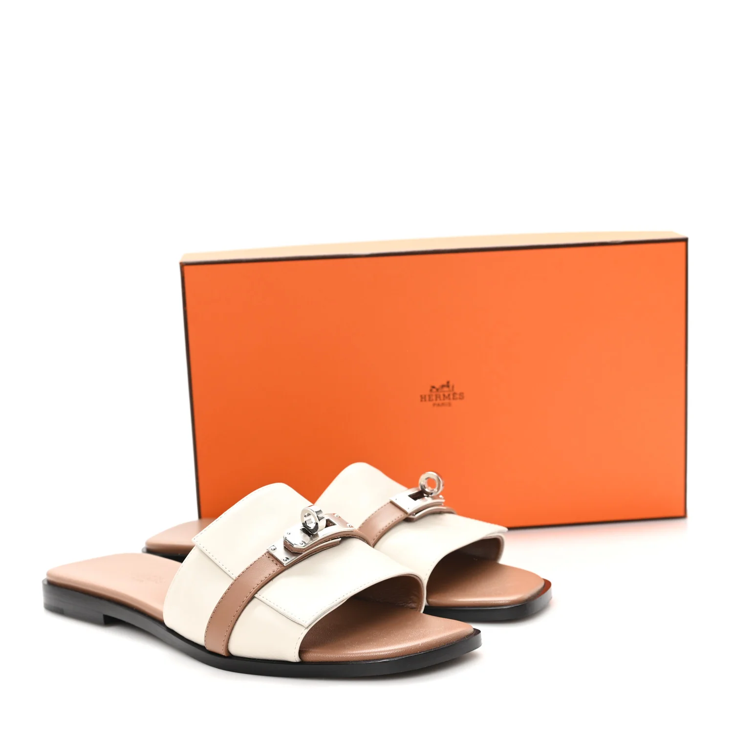Calfskin Giulia Sandals 37 Beige Glaise - Image 10
