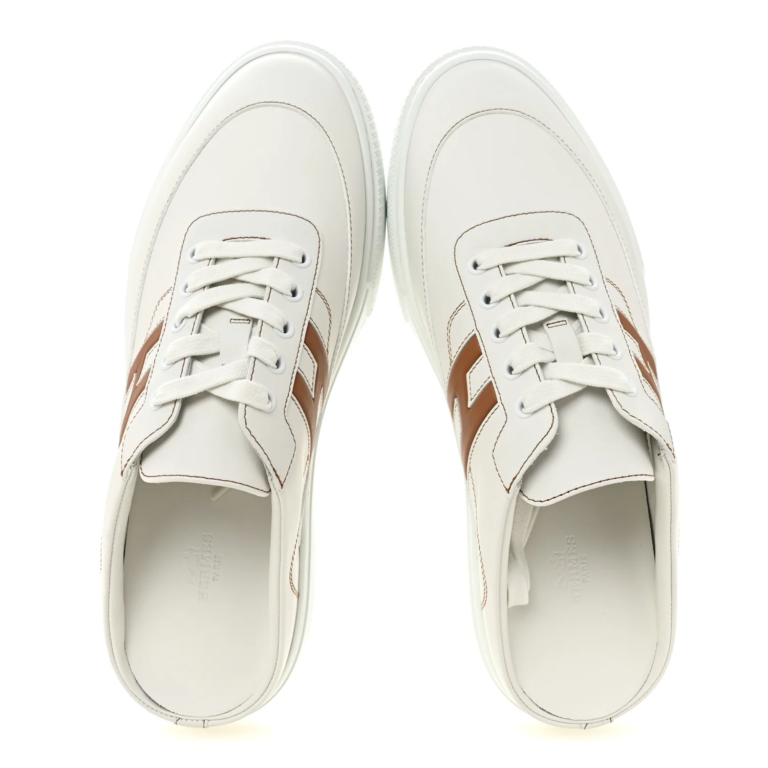 Calfskin Mens Keep Mule Sneakers 43 White Naturel - Image 6