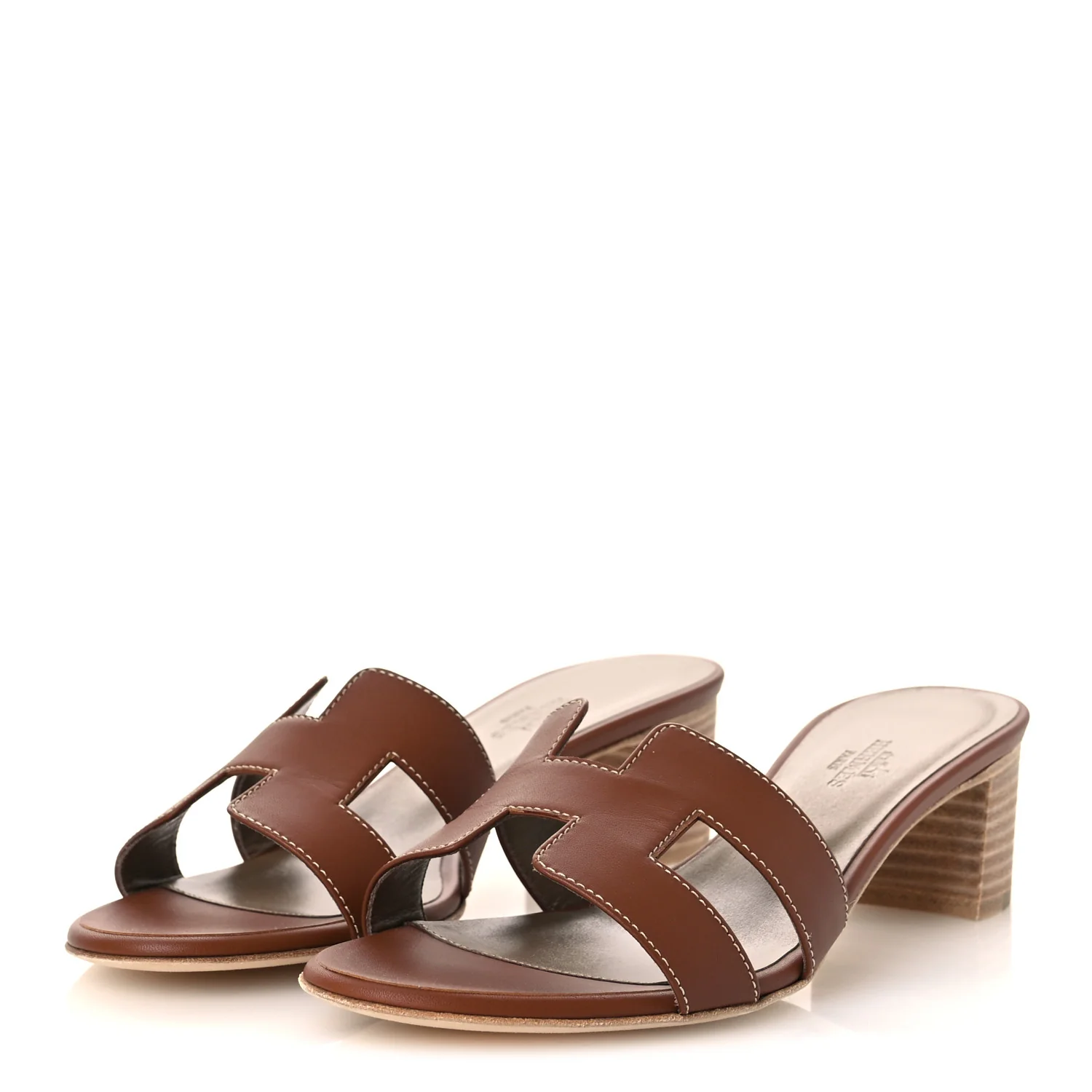 Calfskin Oasis Sandals 38.5 Gold - Image 4