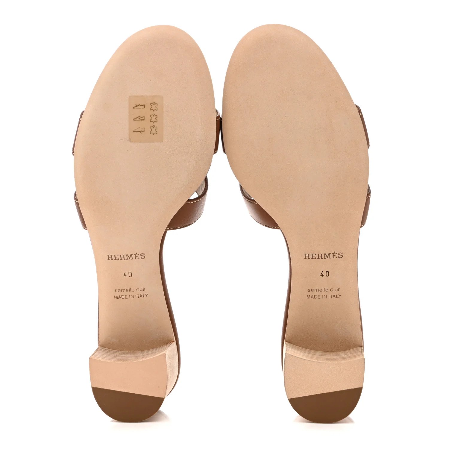 Calfskin Oasis Sandals 40 Gold - Image 6