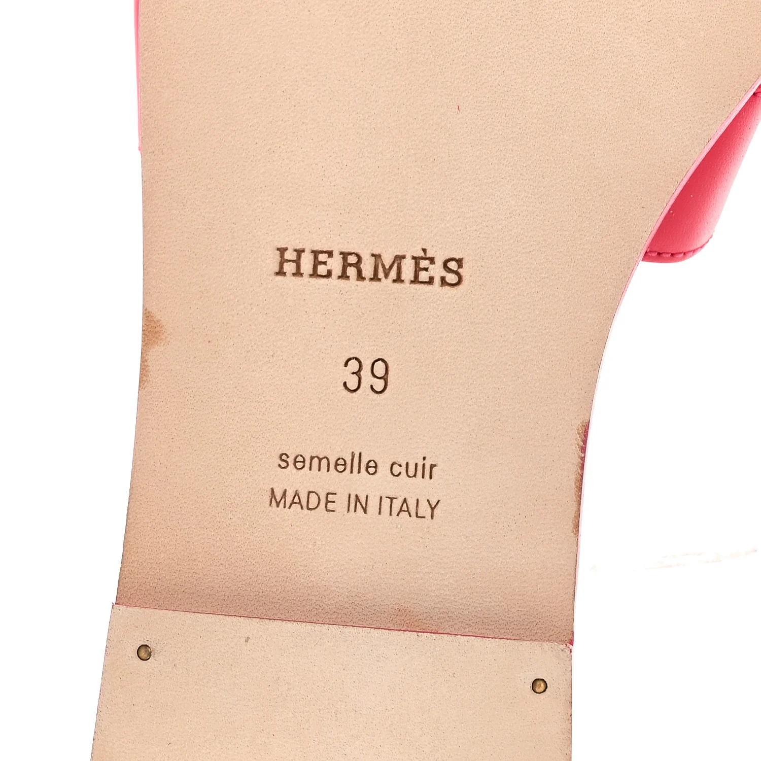 Calfskin Oran Sandals 39 Rose Mexico - Image 8