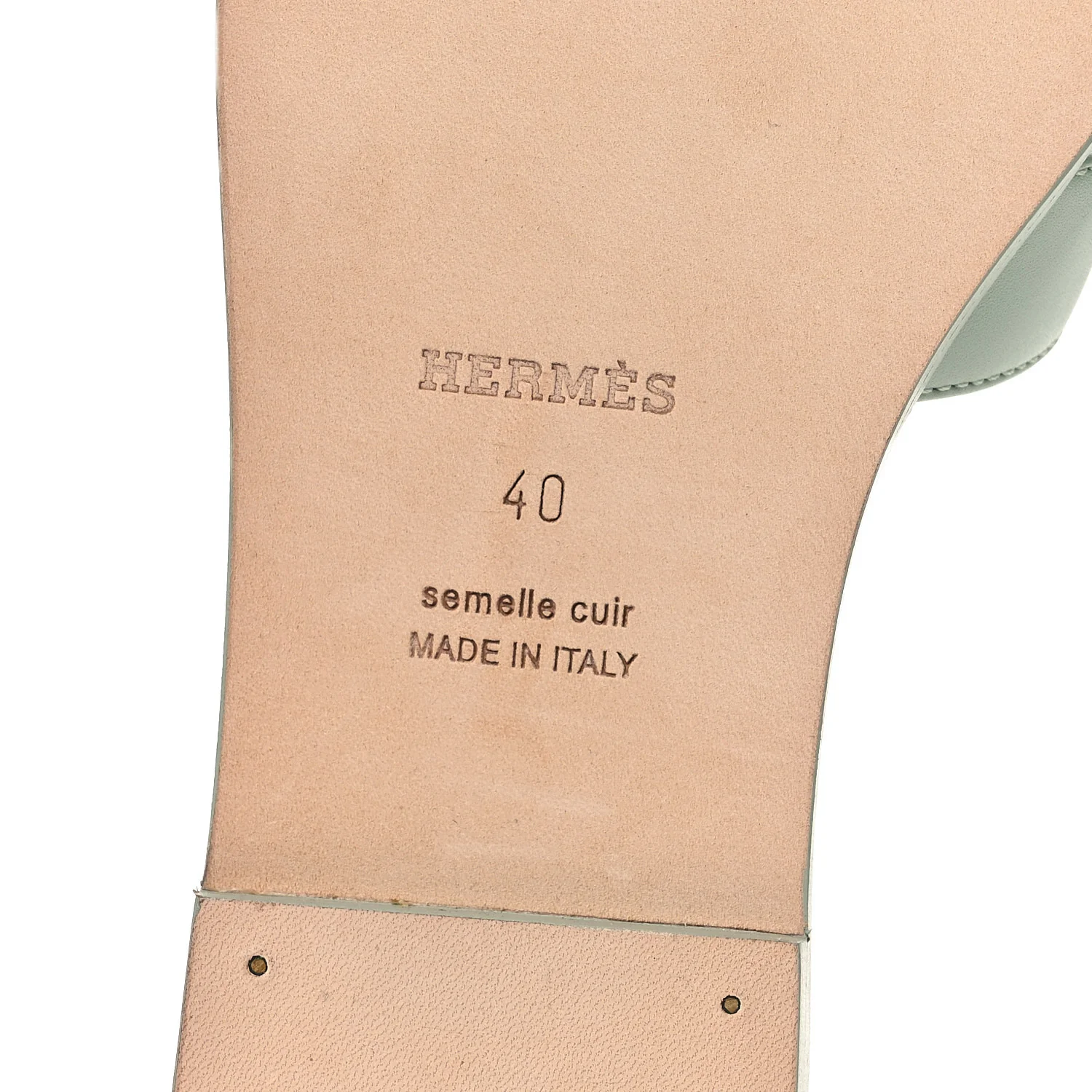 Calfskin Oran Sandals 40 Vert D'eau - Image 8