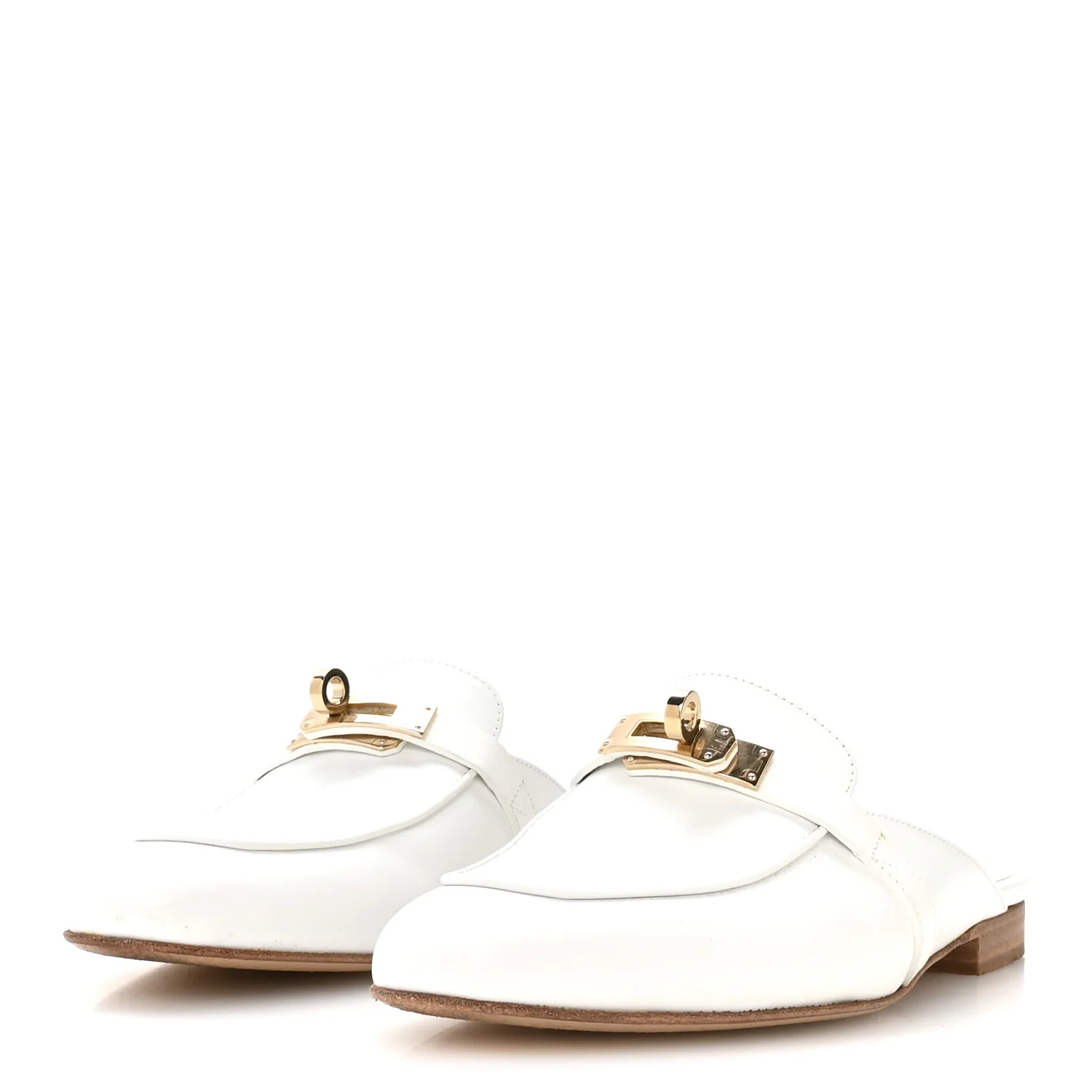Calfskin Oz Mules 36 White - Image 4